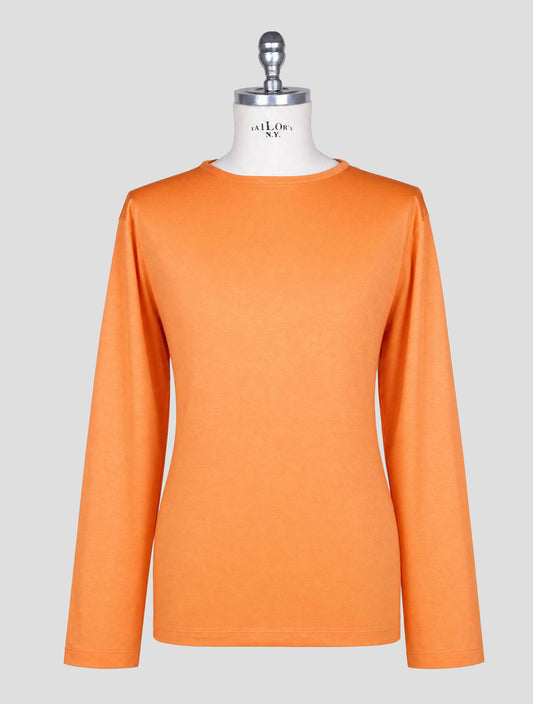 Kiton Knt Orange Cotton T-Shirt