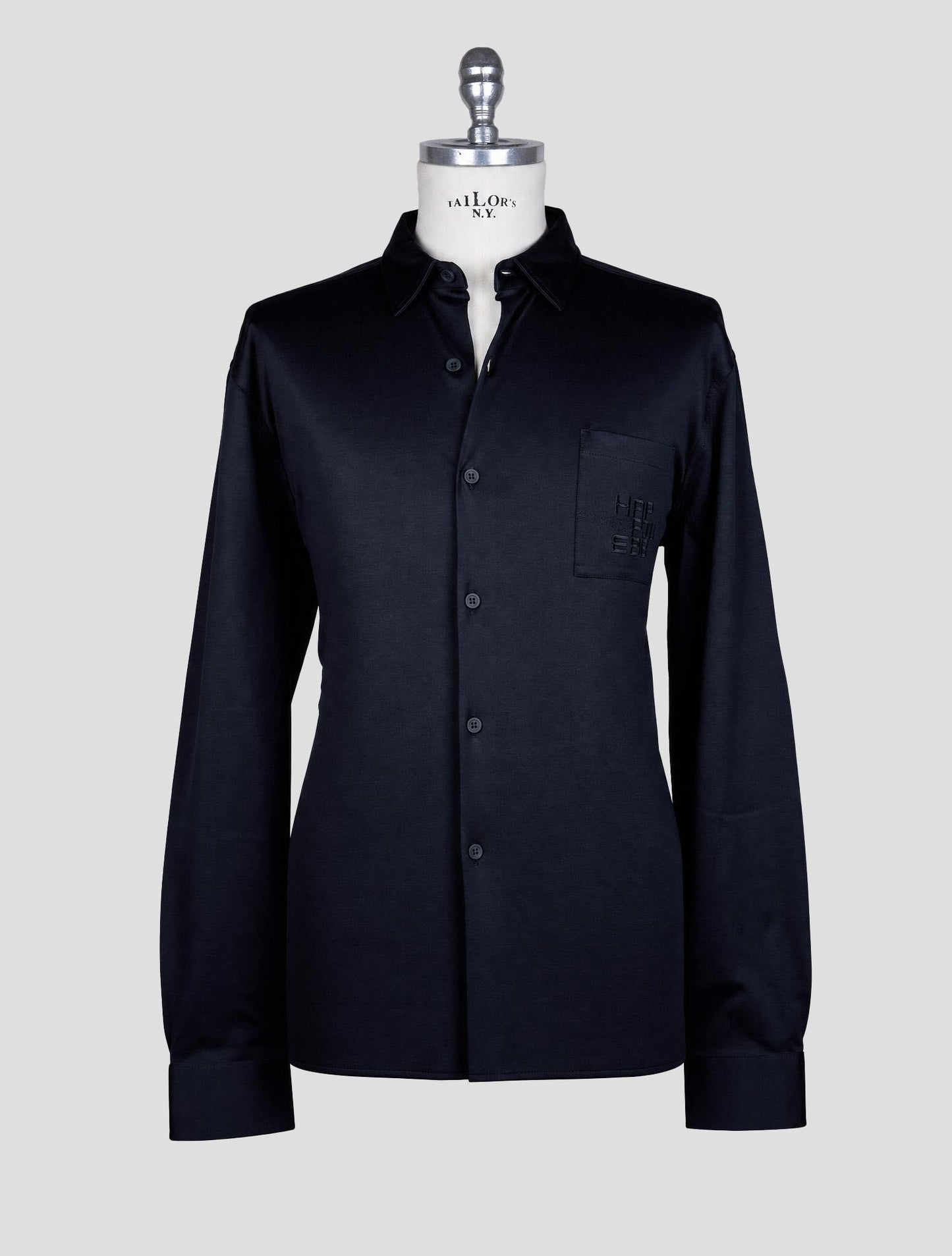 Kiton Knt Blue Cotton Shirt