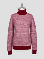 Kiton Burgundy Gray Cashmere Sweater Crewneck