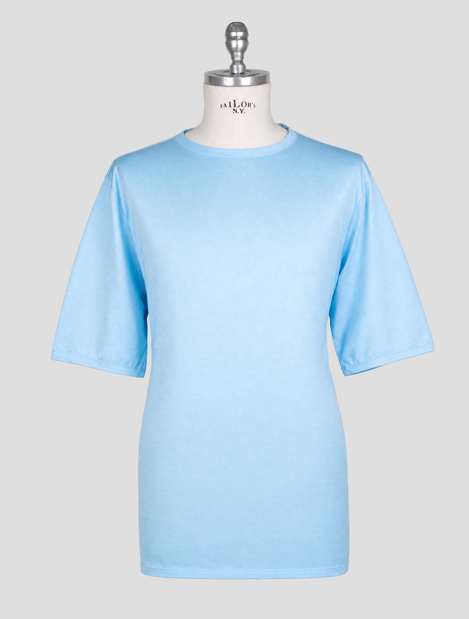 Kiton Light Blue Cotton T-Shirt