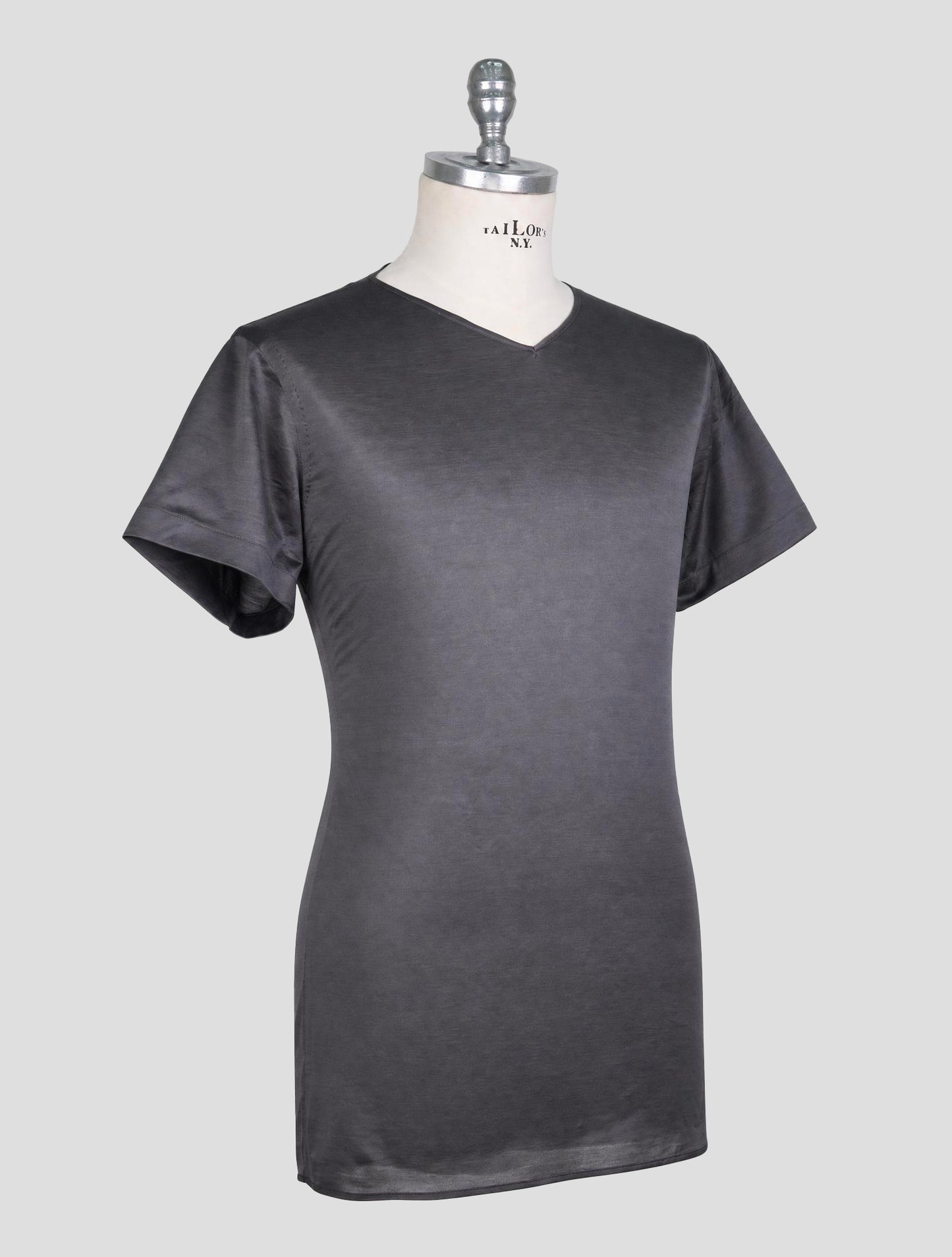 Kiton Gray Cotton T-Shirt