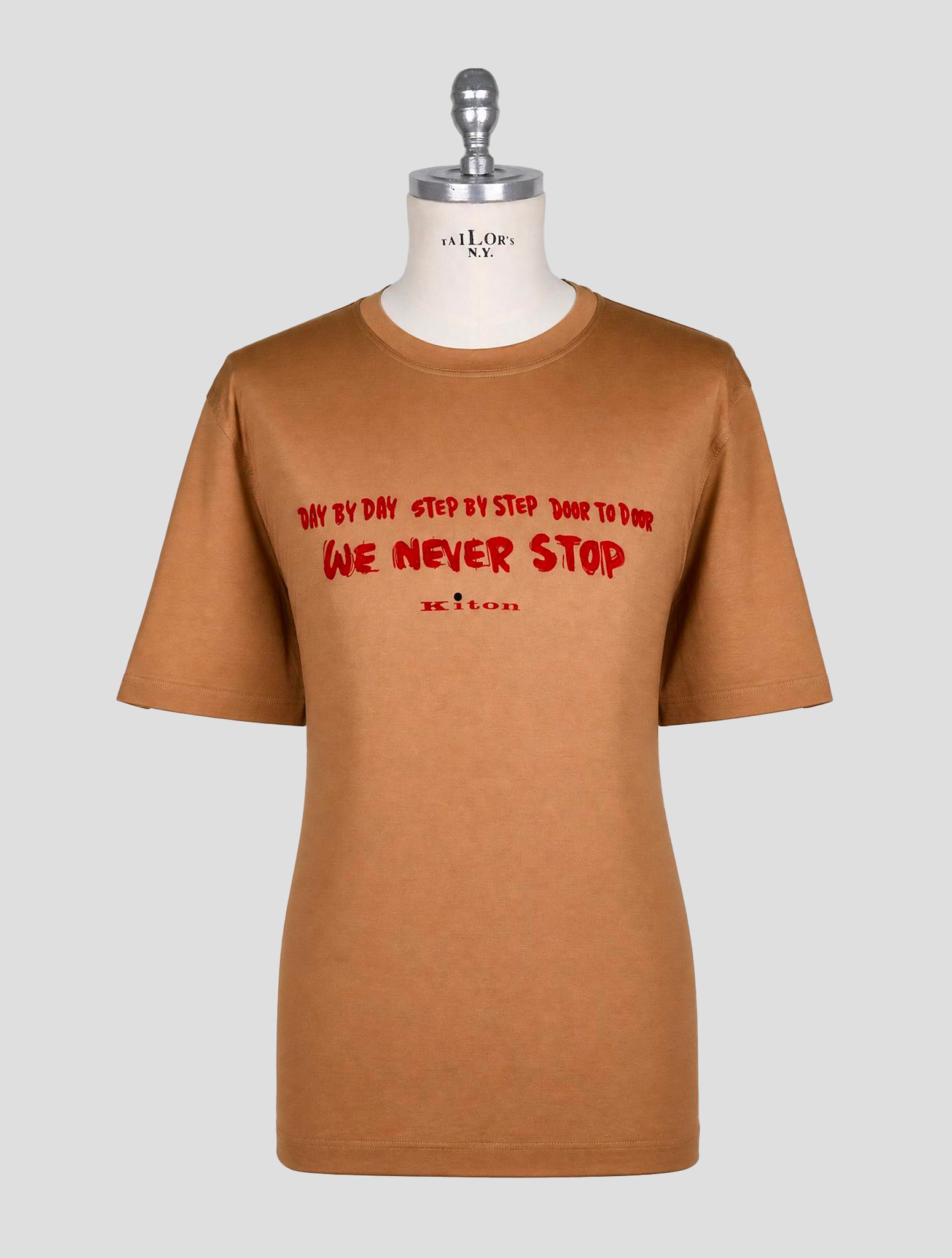 Kiton Brown Cotton T-Shirt