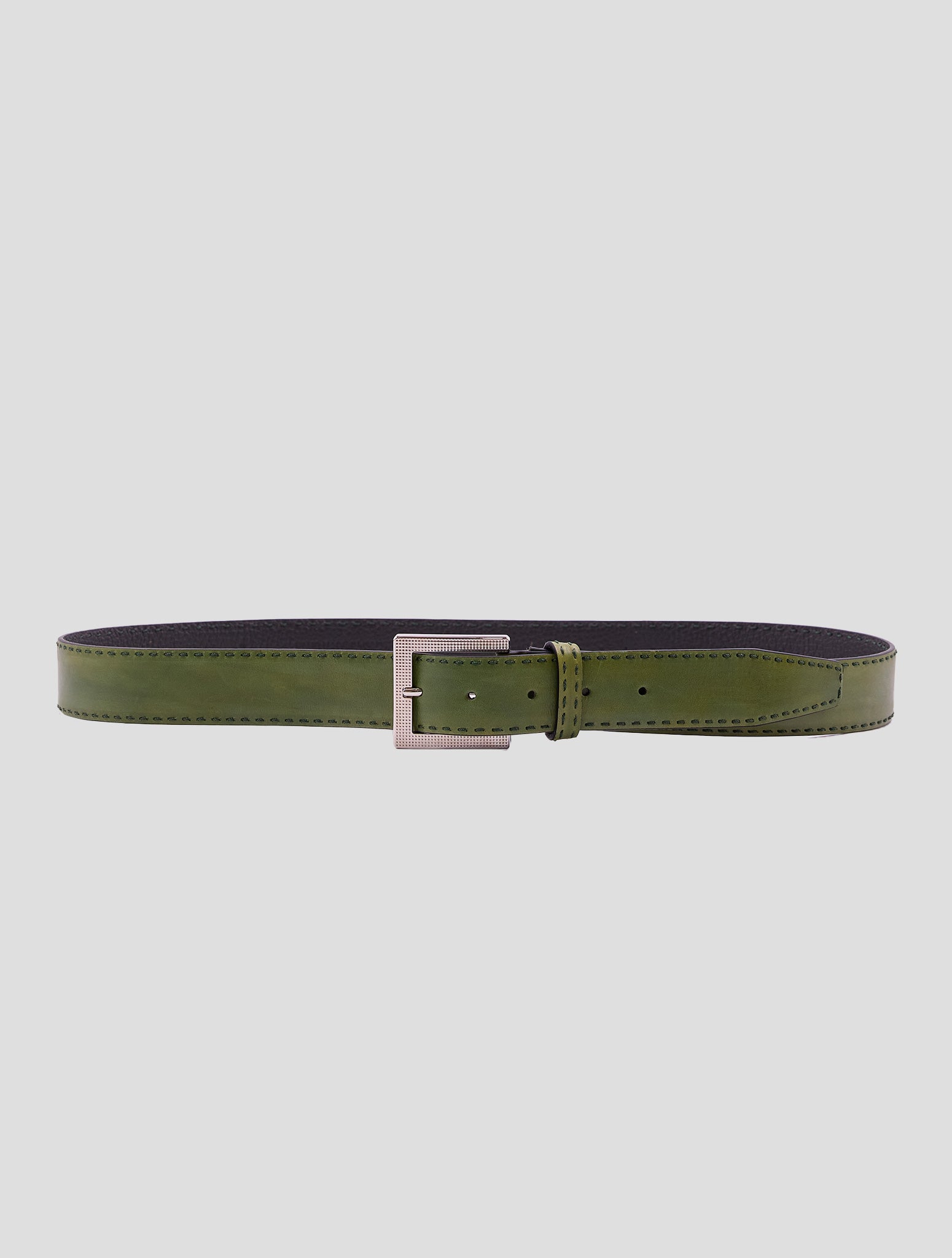 Kiton Green Leather Belt