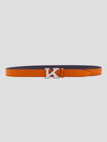 Kiton Orange Leather Belt
