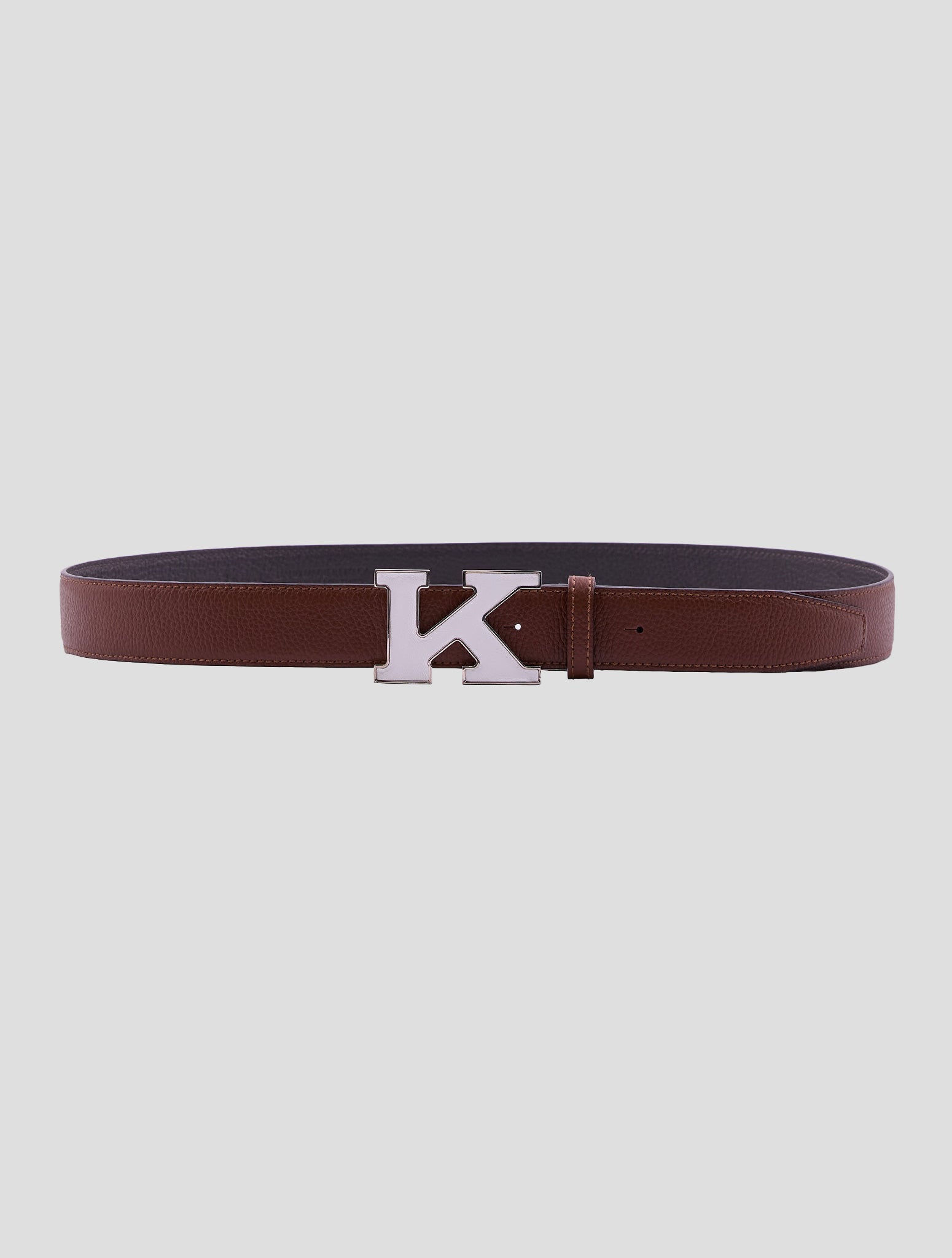 Kiton Brown Leather Suede Belt