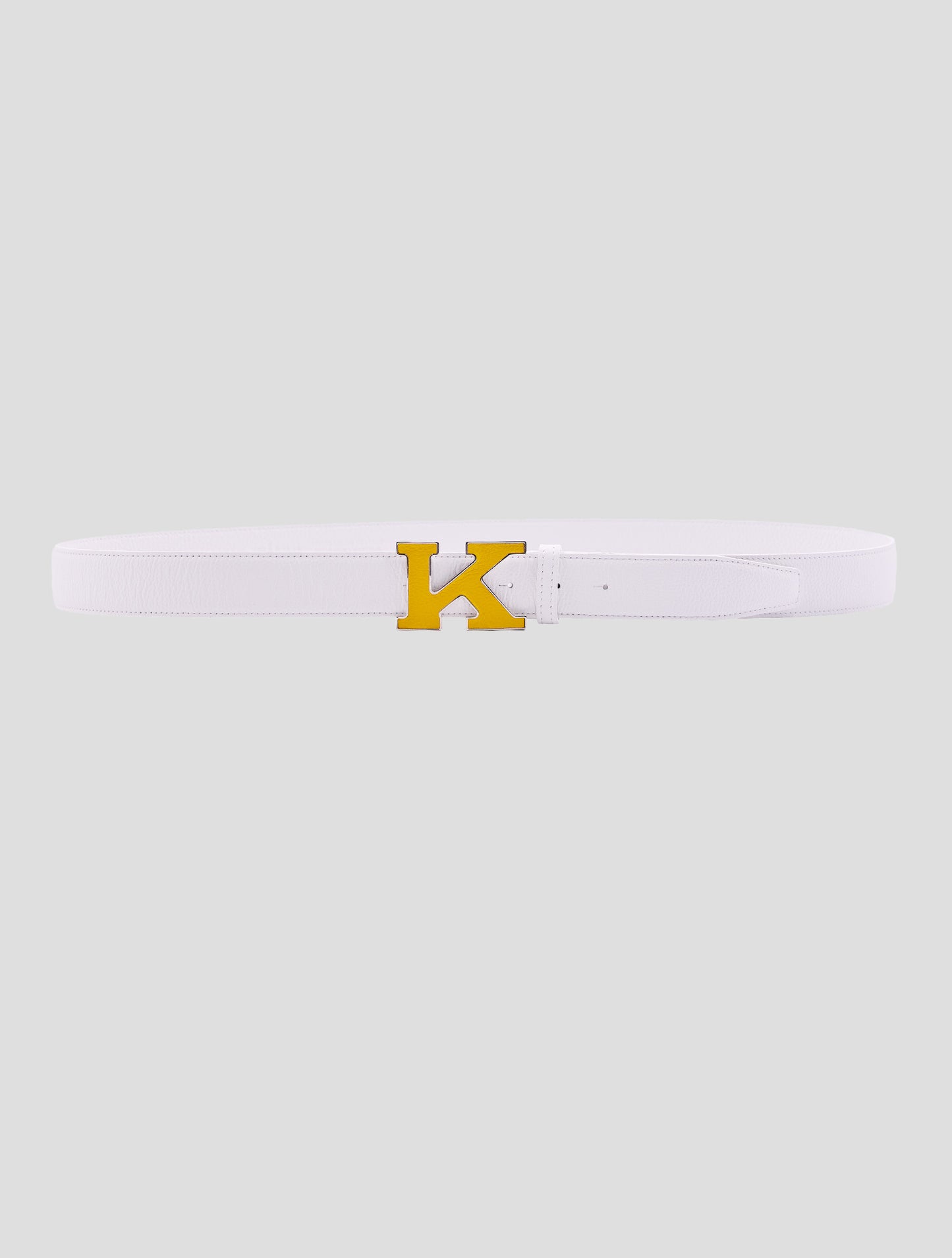 Kiton White Leather Belt
