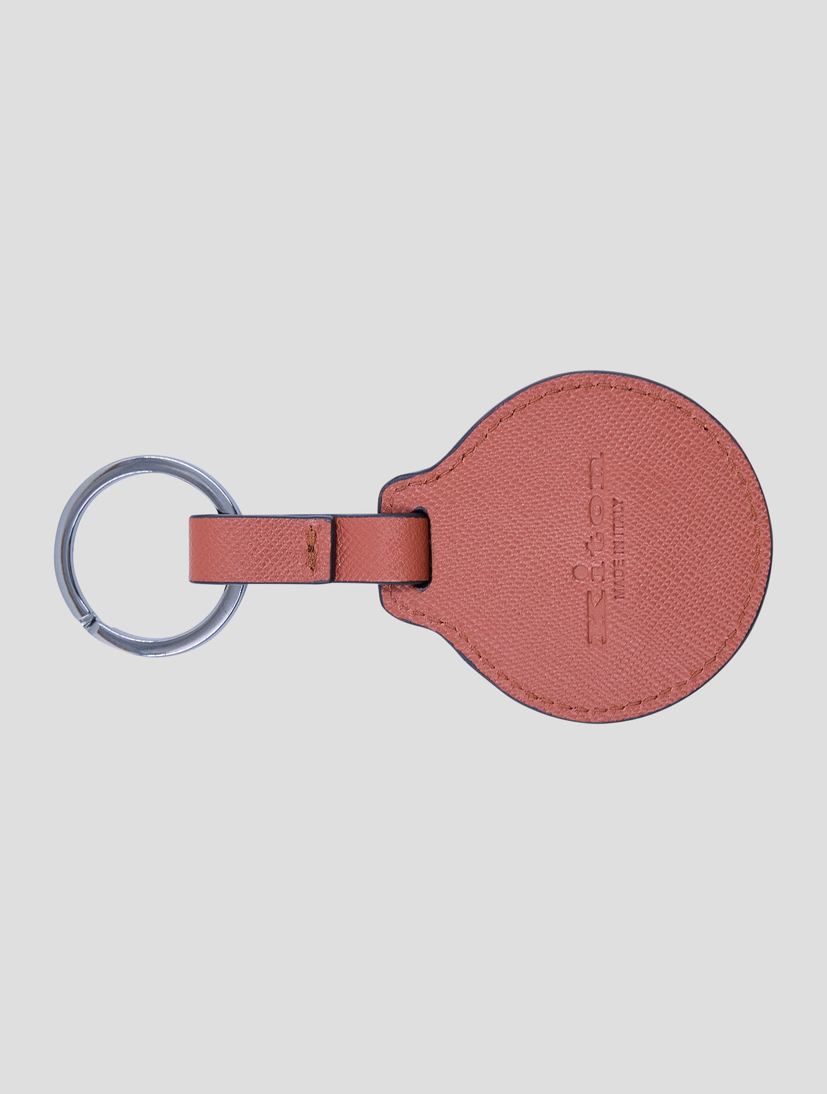 Kiton Brown Leather Calf Keychain