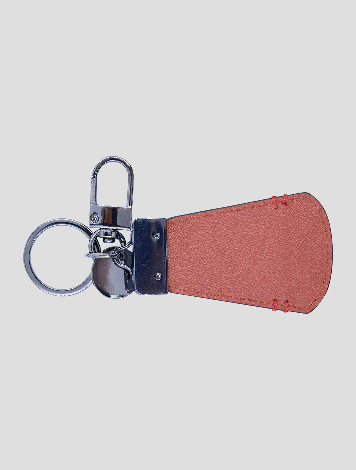 Kiton Brown Leather Calf Keychain