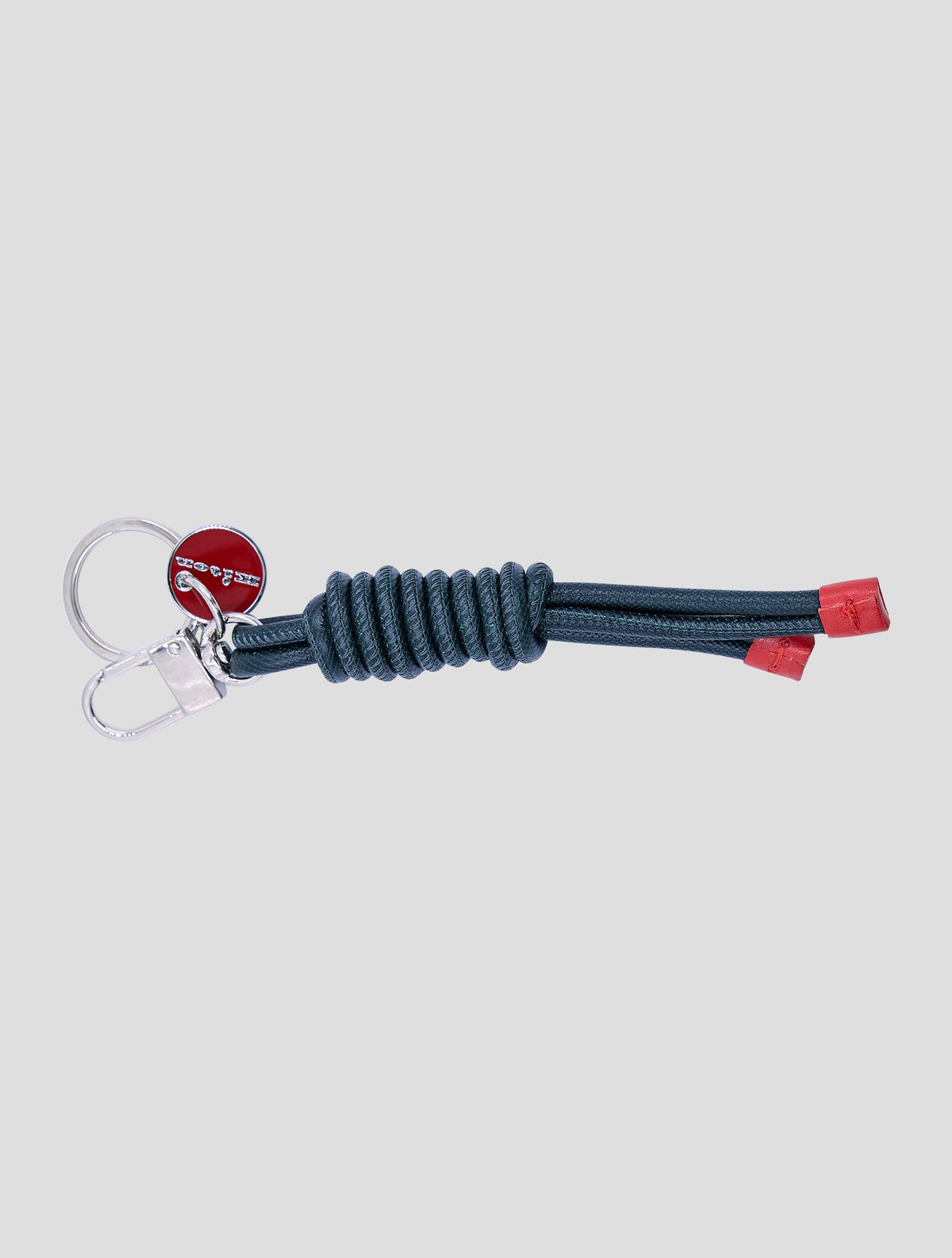Kiton Green Leather Calf Keychain