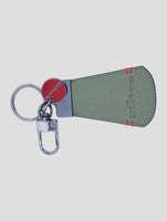 Kiton Green Leather Calf Keychain