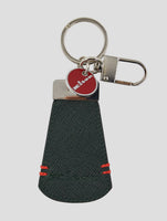 Kiton Green Leather Calf Keychain