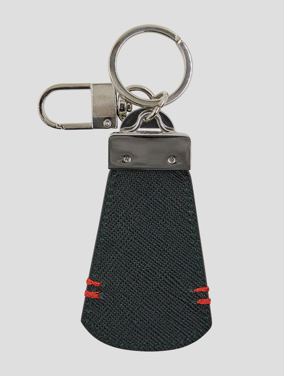 Kiton Green Leather Calf Keychain