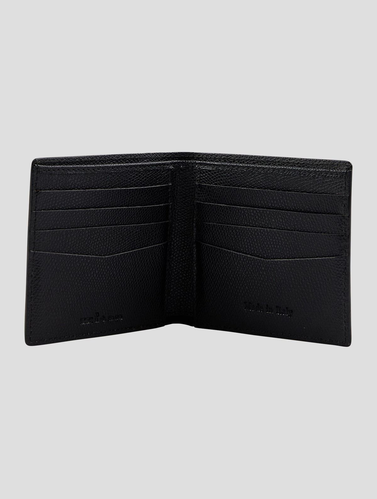 Kiton Black Leather Calf Wallet