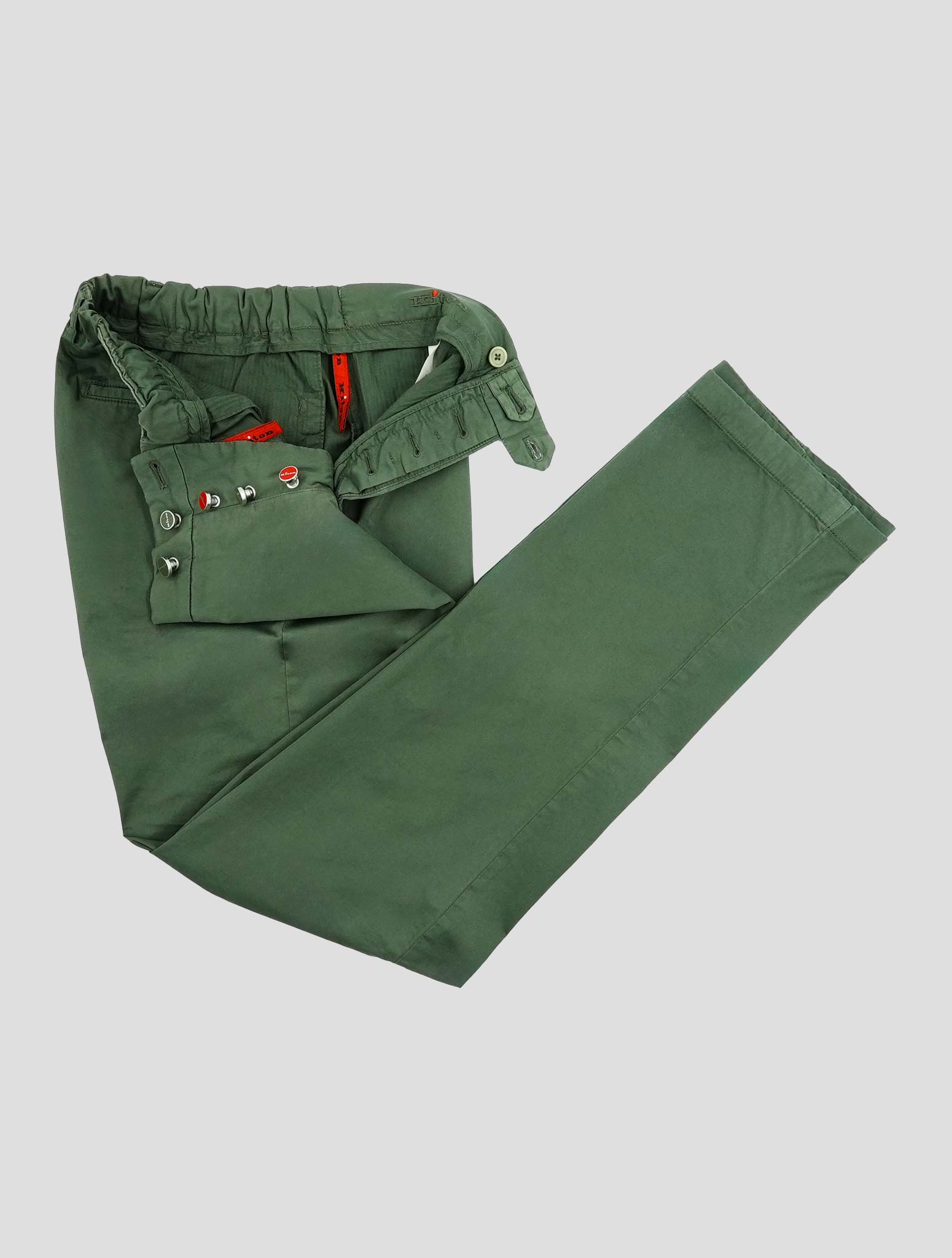 Kiton Green Cotton Ea Pants