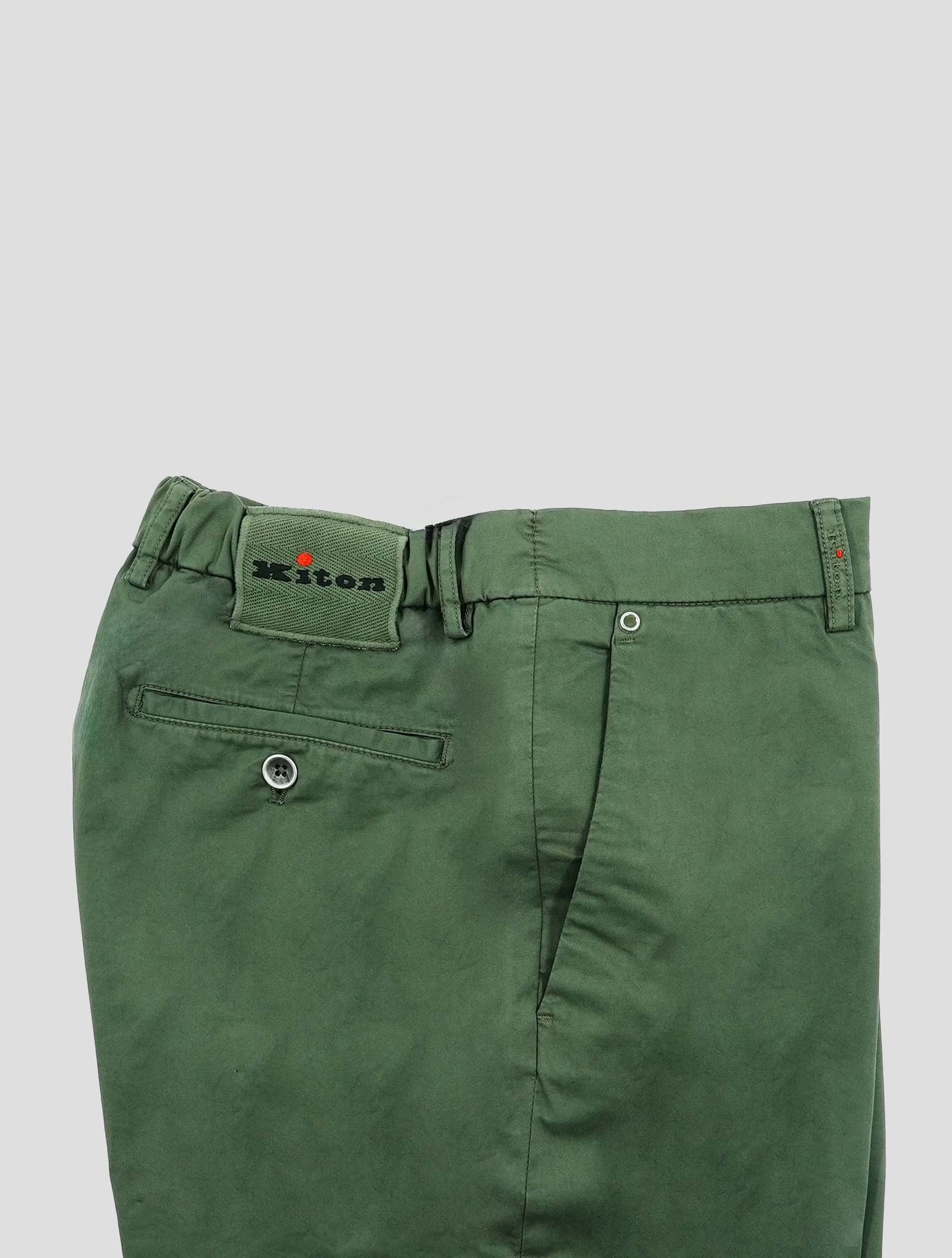 Kiton Green Cotton Ea Pants