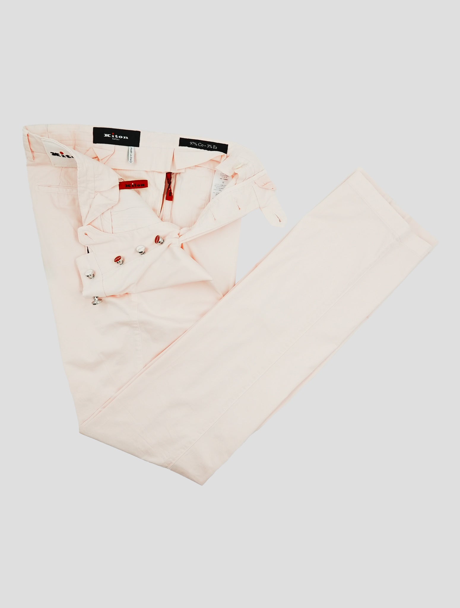Kiton Pink Cotton Ea Pants