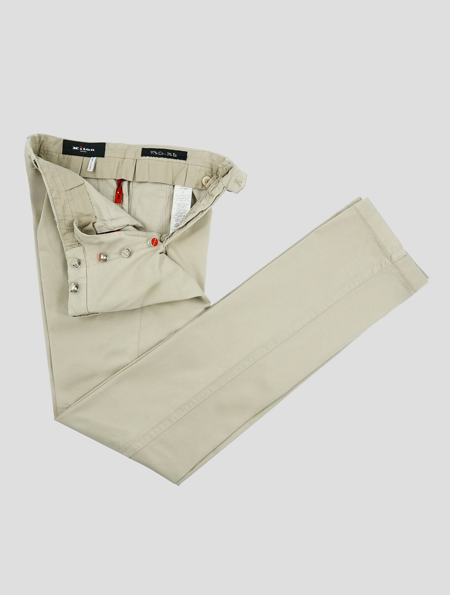 Kiton Beige Cotton Ea Pants