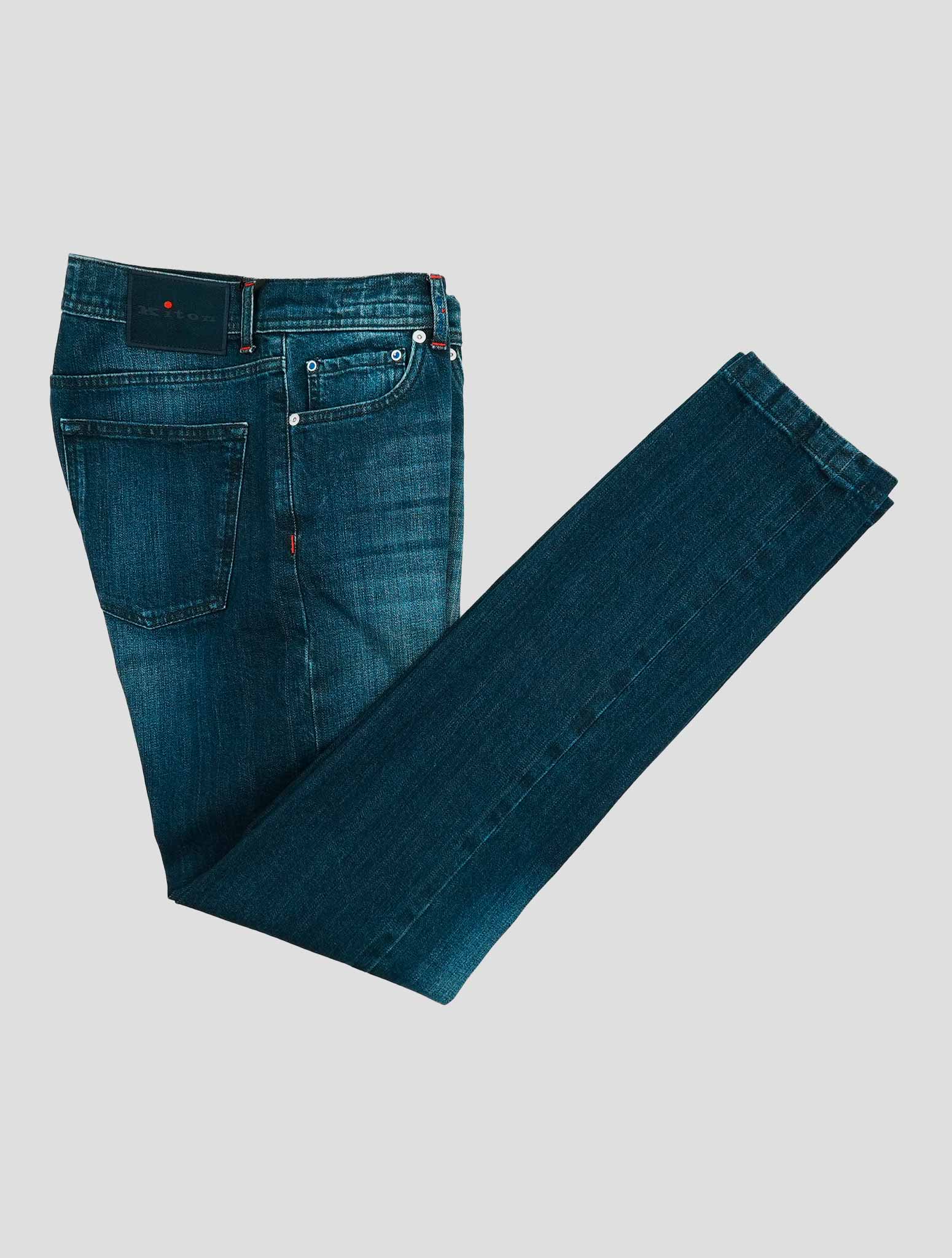 Kiton Blue Cotton Ea Jeans