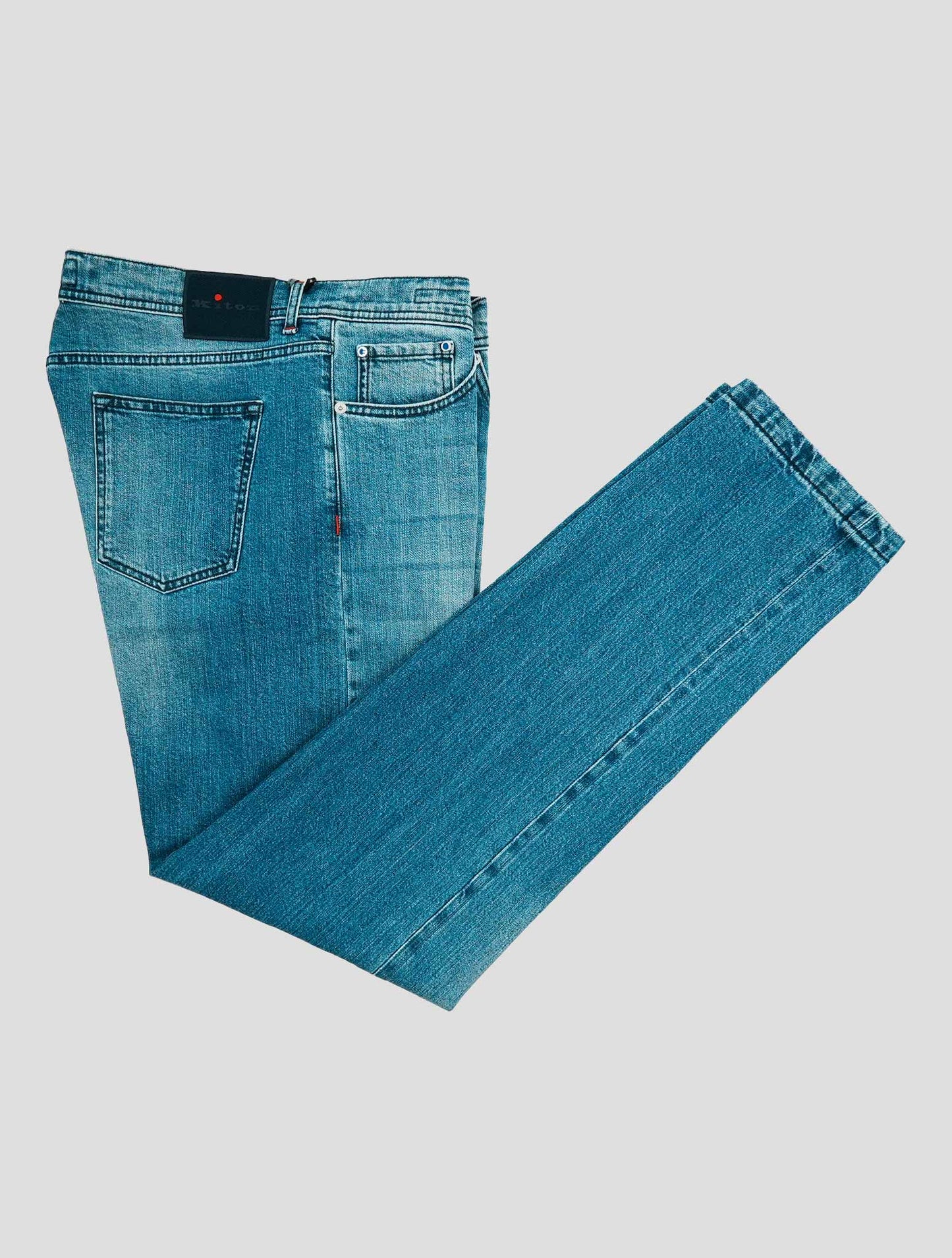 Kiton Blue Cotton Ea Jeans