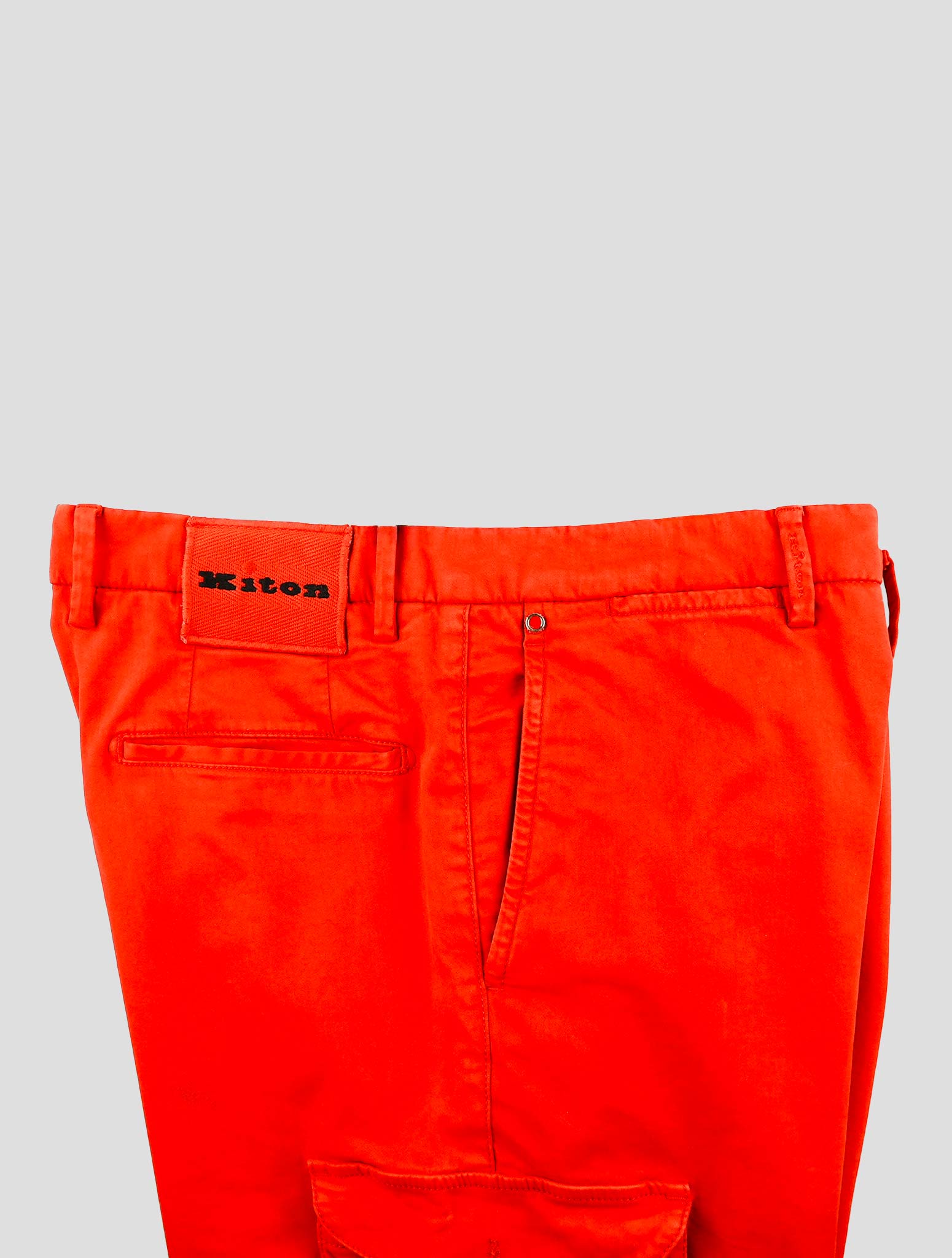 Kiton Red Cotton Ea Cargo Pants
