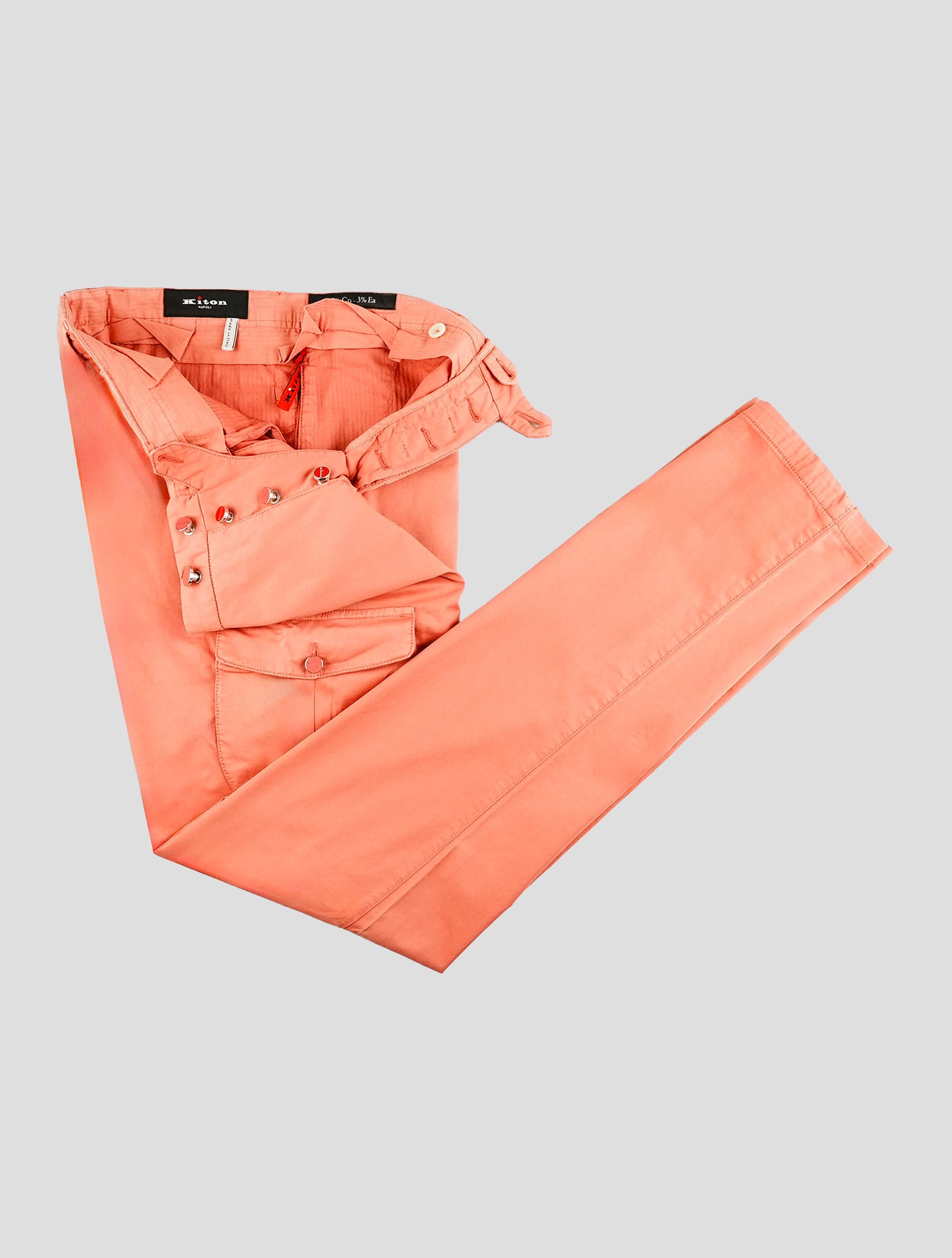 Kiton Pink Cotton Ea Cargo Pants