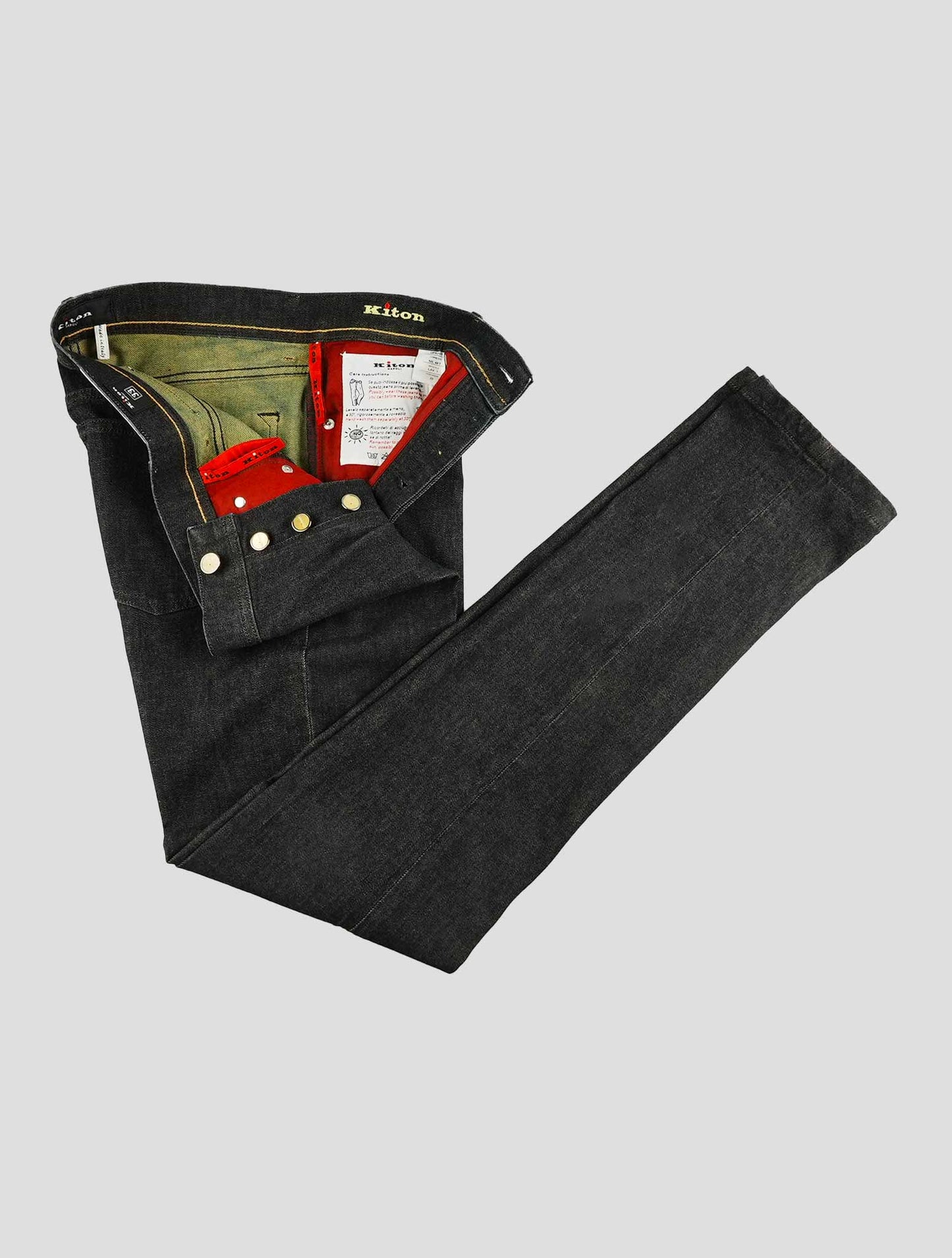 Kiton Black Cotton Ea Jeans