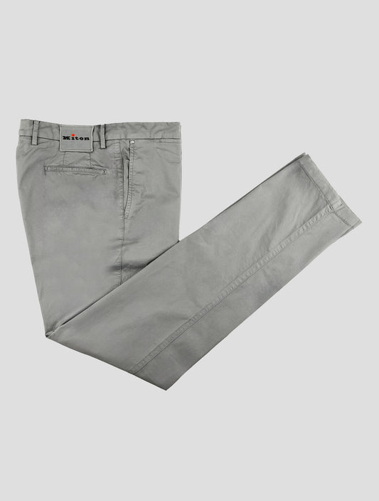 Kiton Gray Cotton Ea Pants