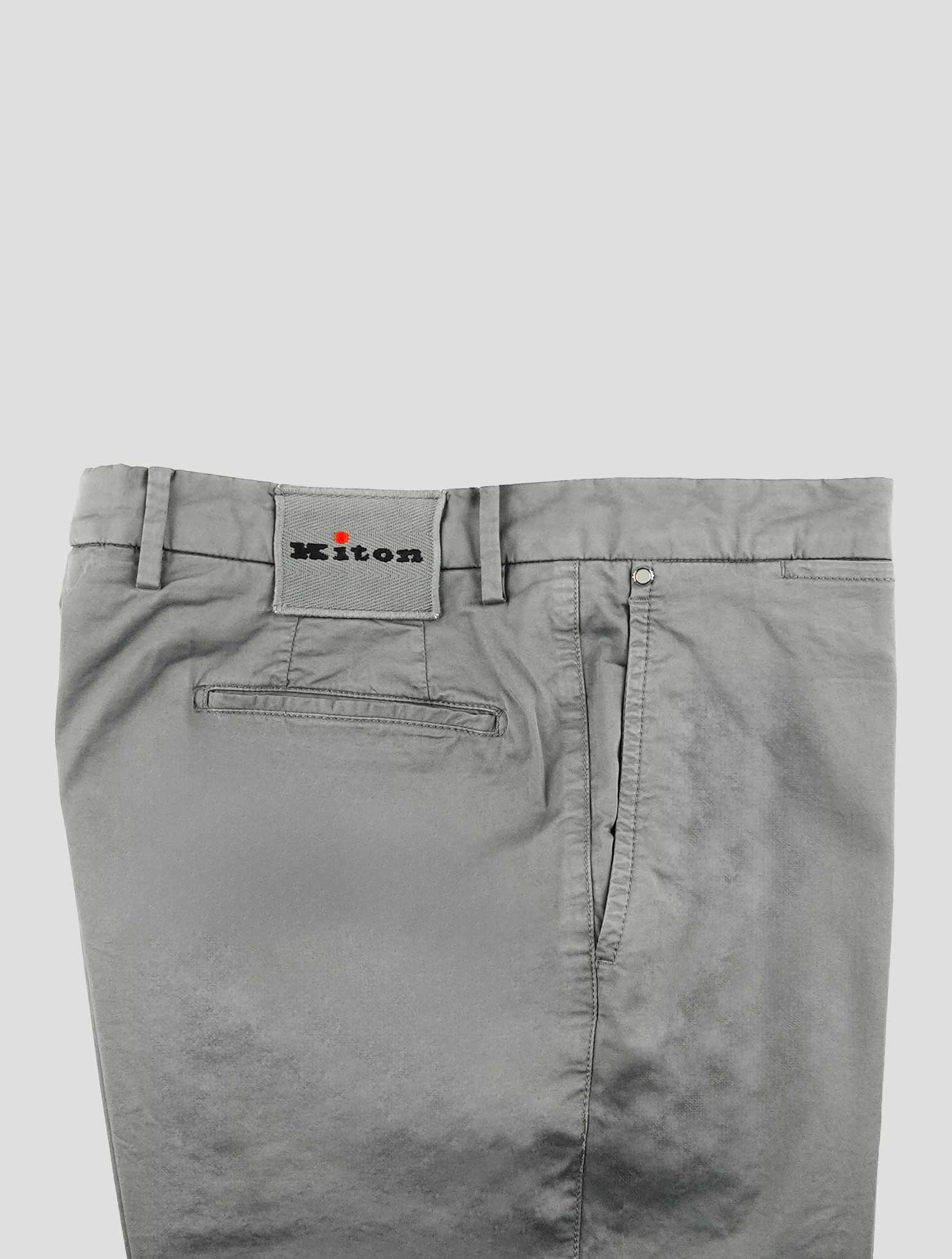 Kiton Gray Cotton Ea Pants
