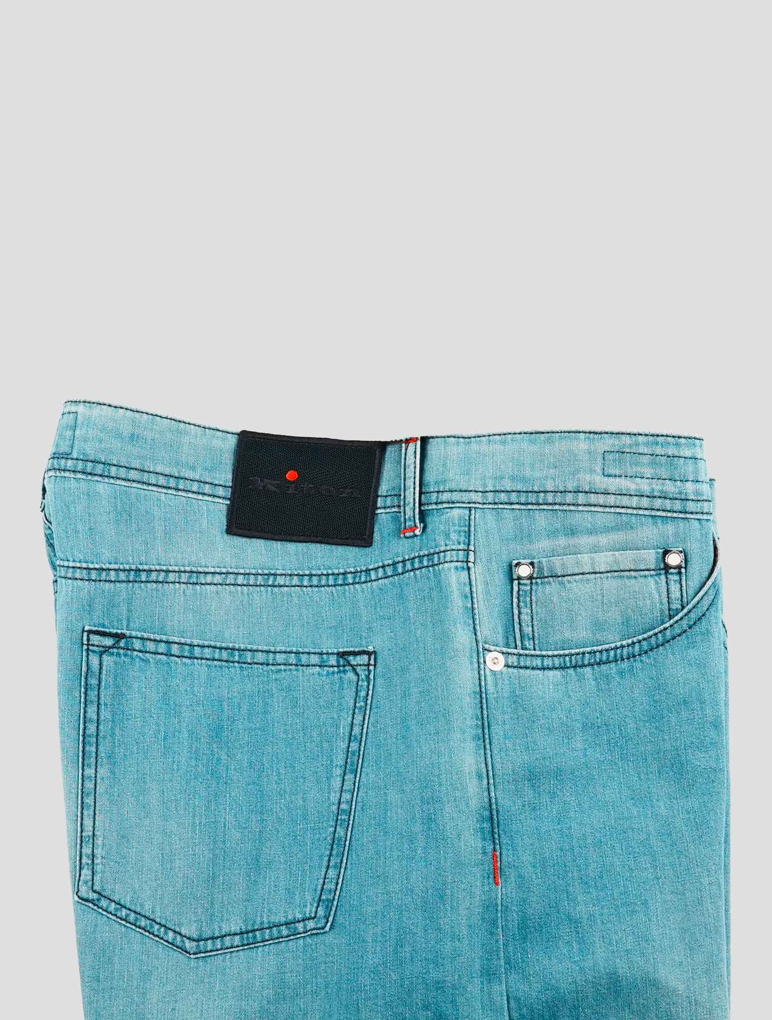 Kiton Blue Cotton Ea Jeans