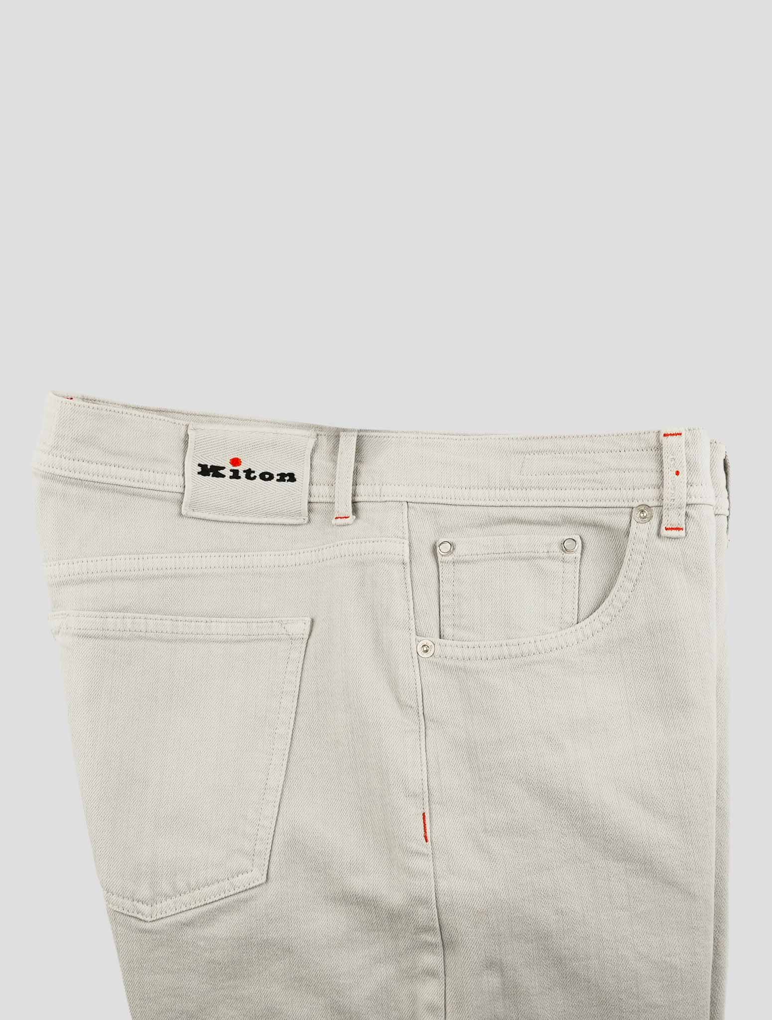 Kiton Gray Cotton Ea Jeans