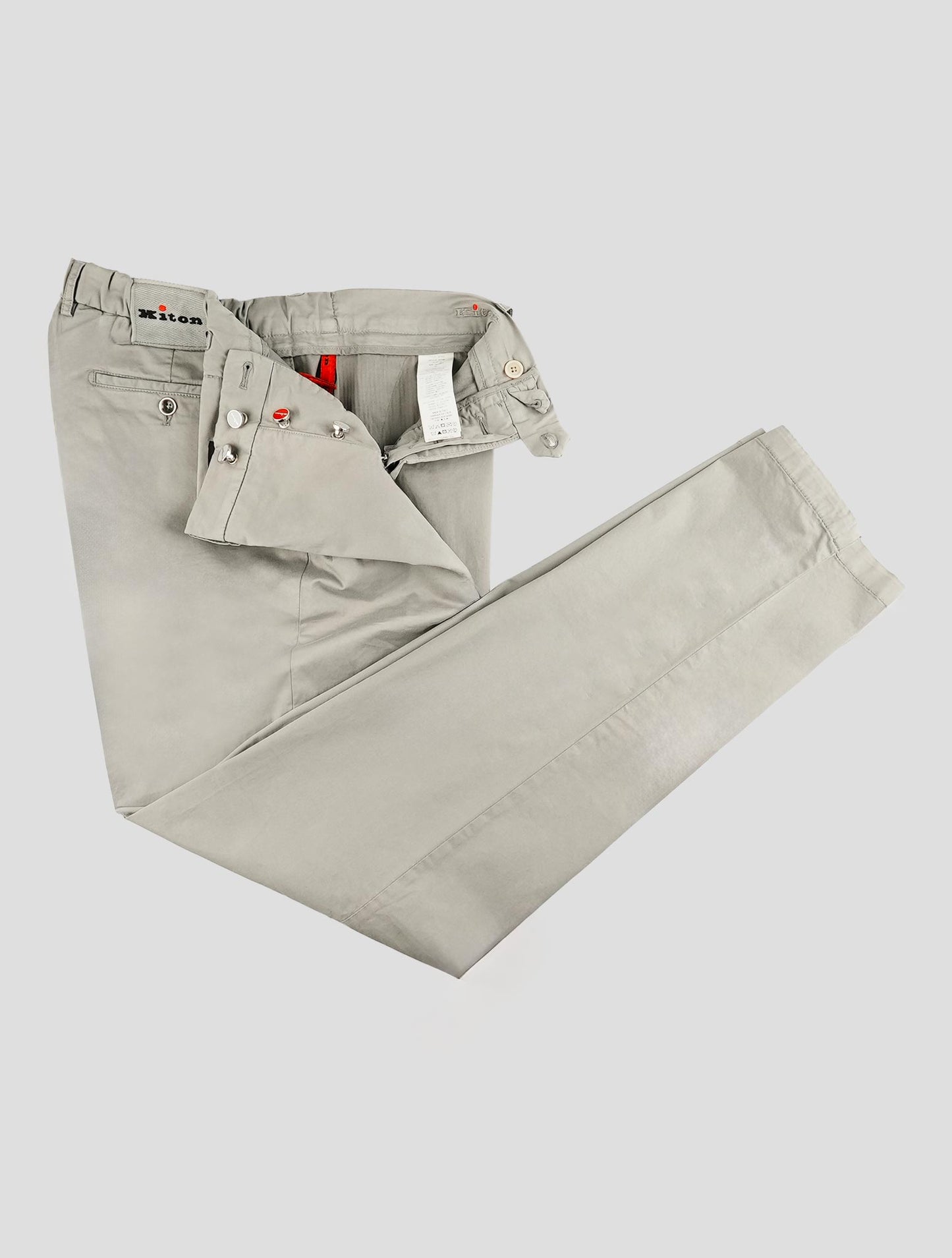Kiton Gray Cotton Ea Pants