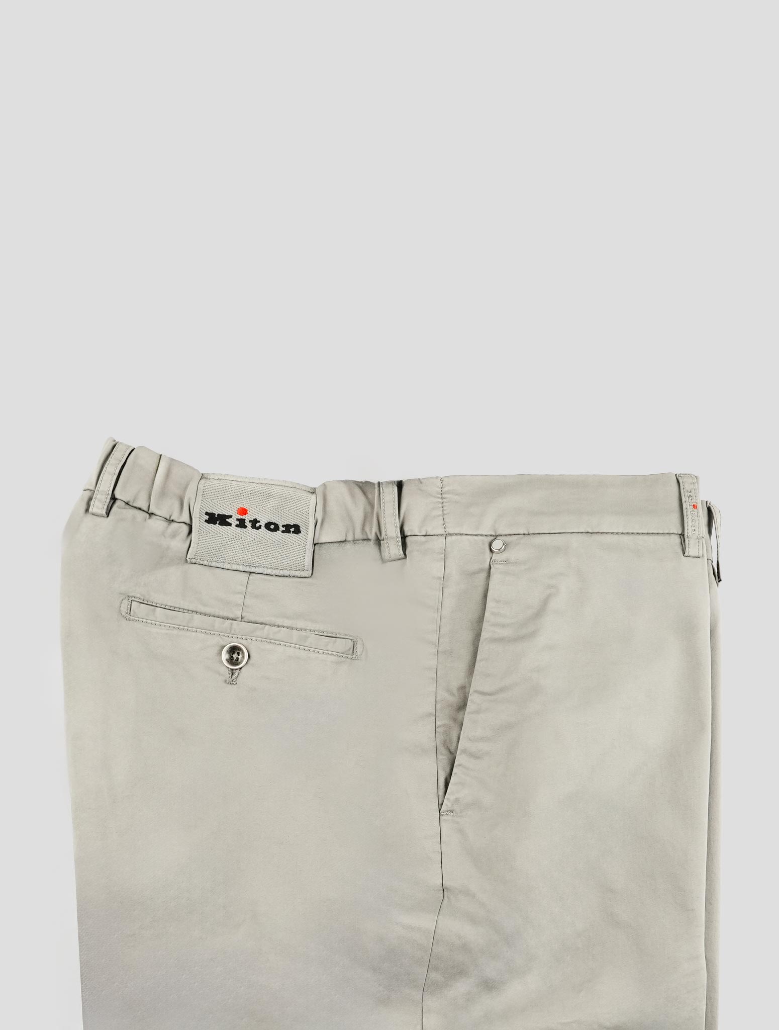 Kiton Gray Cotton Ea Pants
