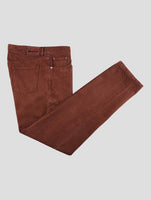 Kiton Burgundy Cotton Ea Jeans