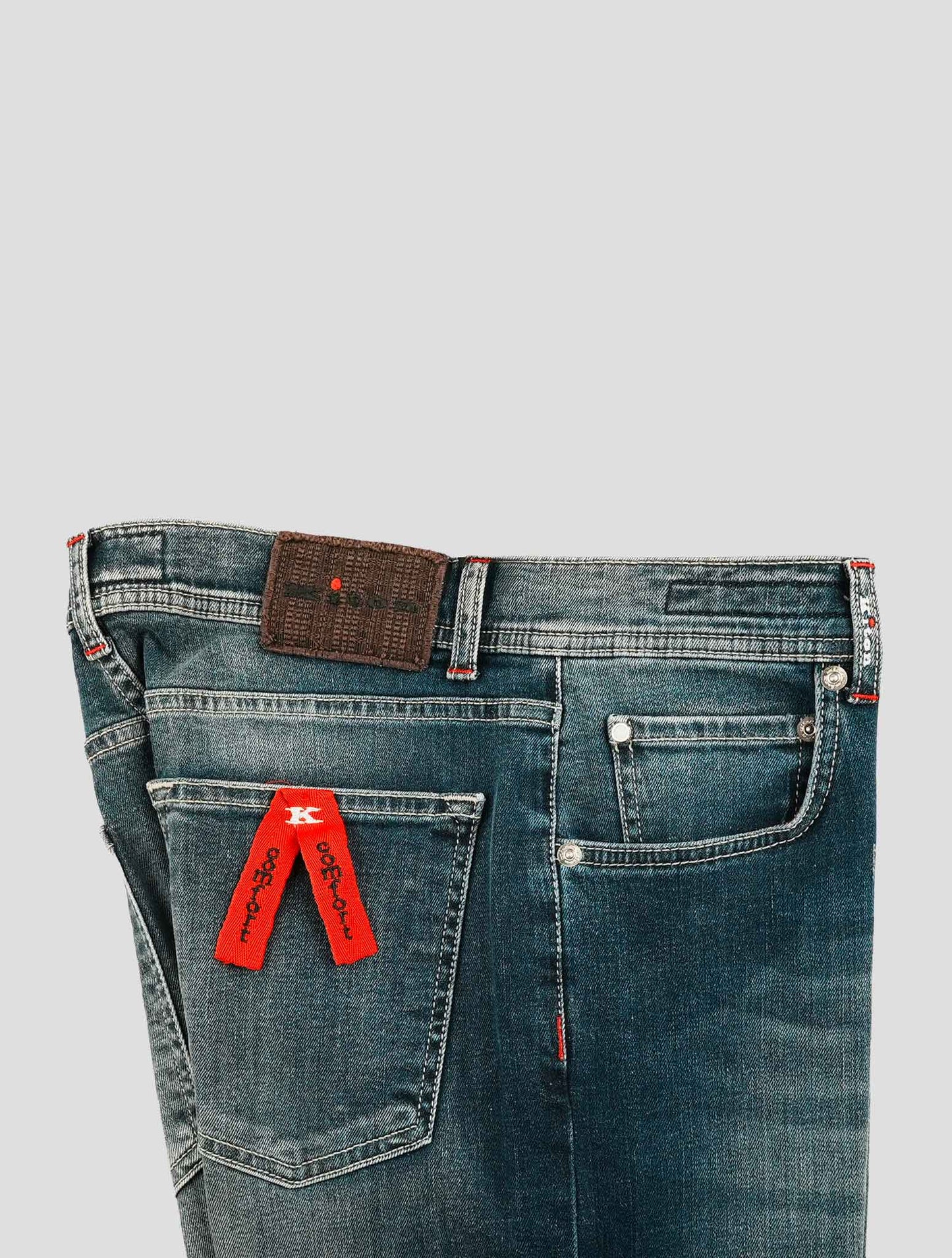 Kiton Blue Cotton Ea Jeans
