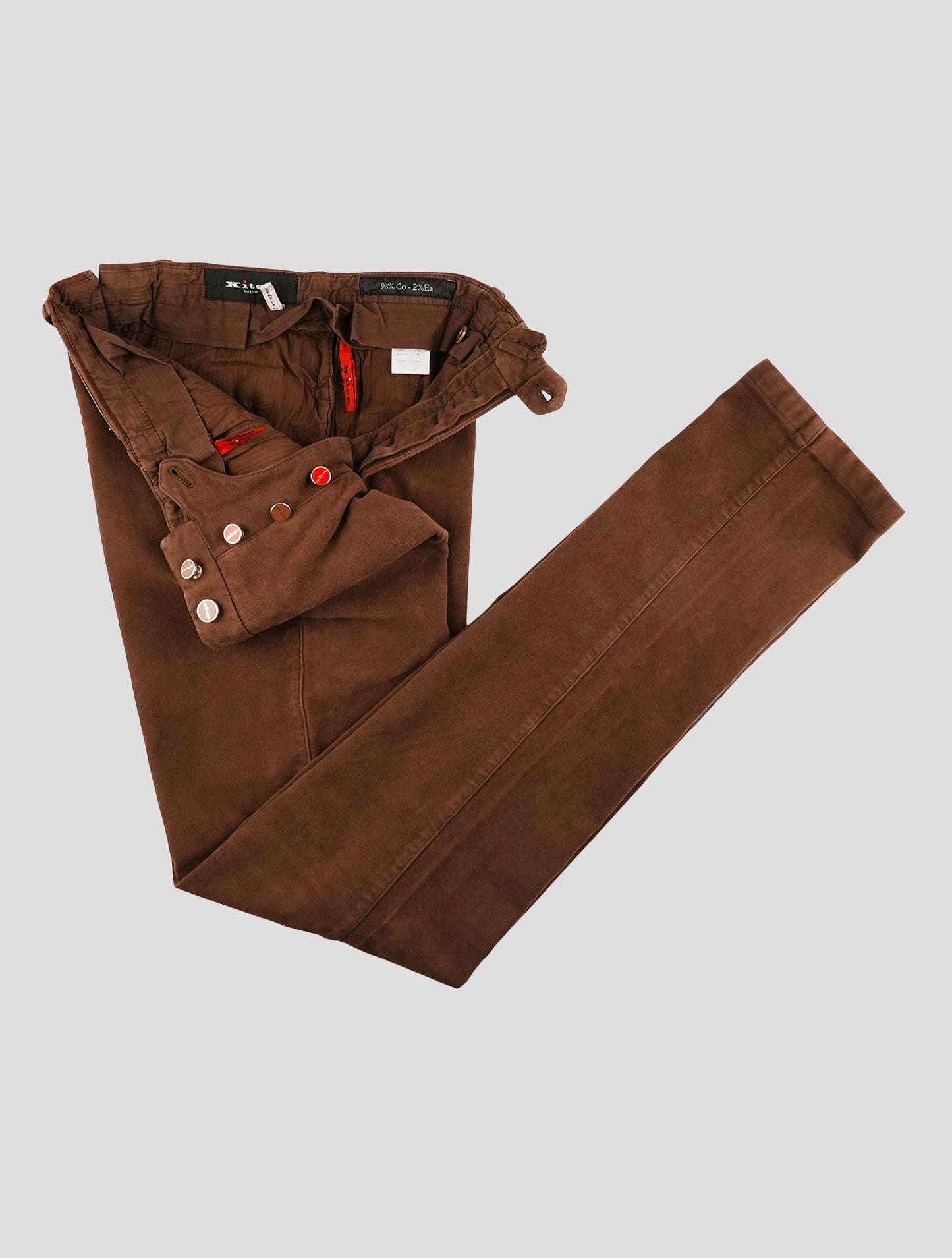 Kiton Brown Cotton Ea Pants
