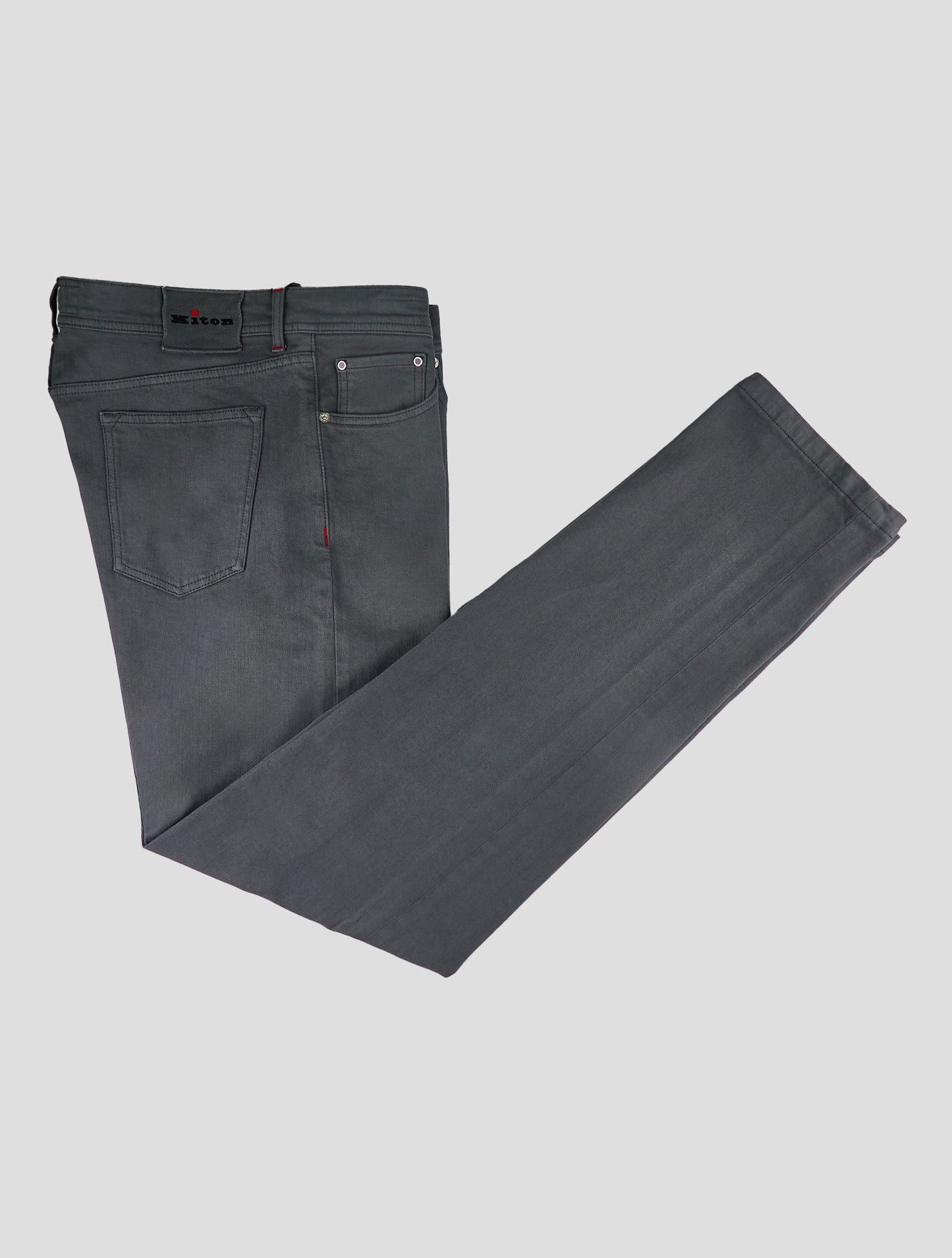 Kiton Gray Cotton Ea Jeans