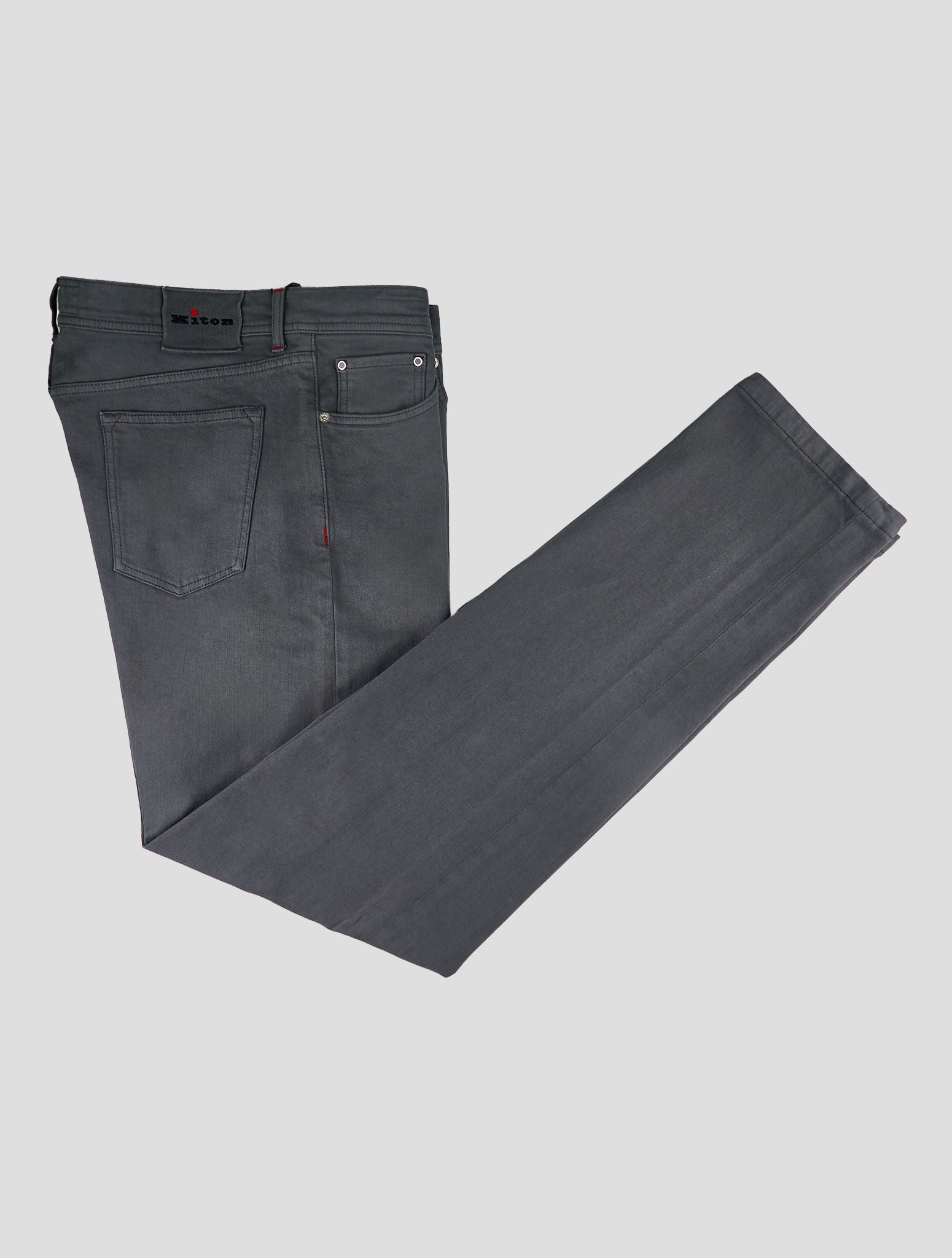 Kiton Gray Cotton Ea Jeans