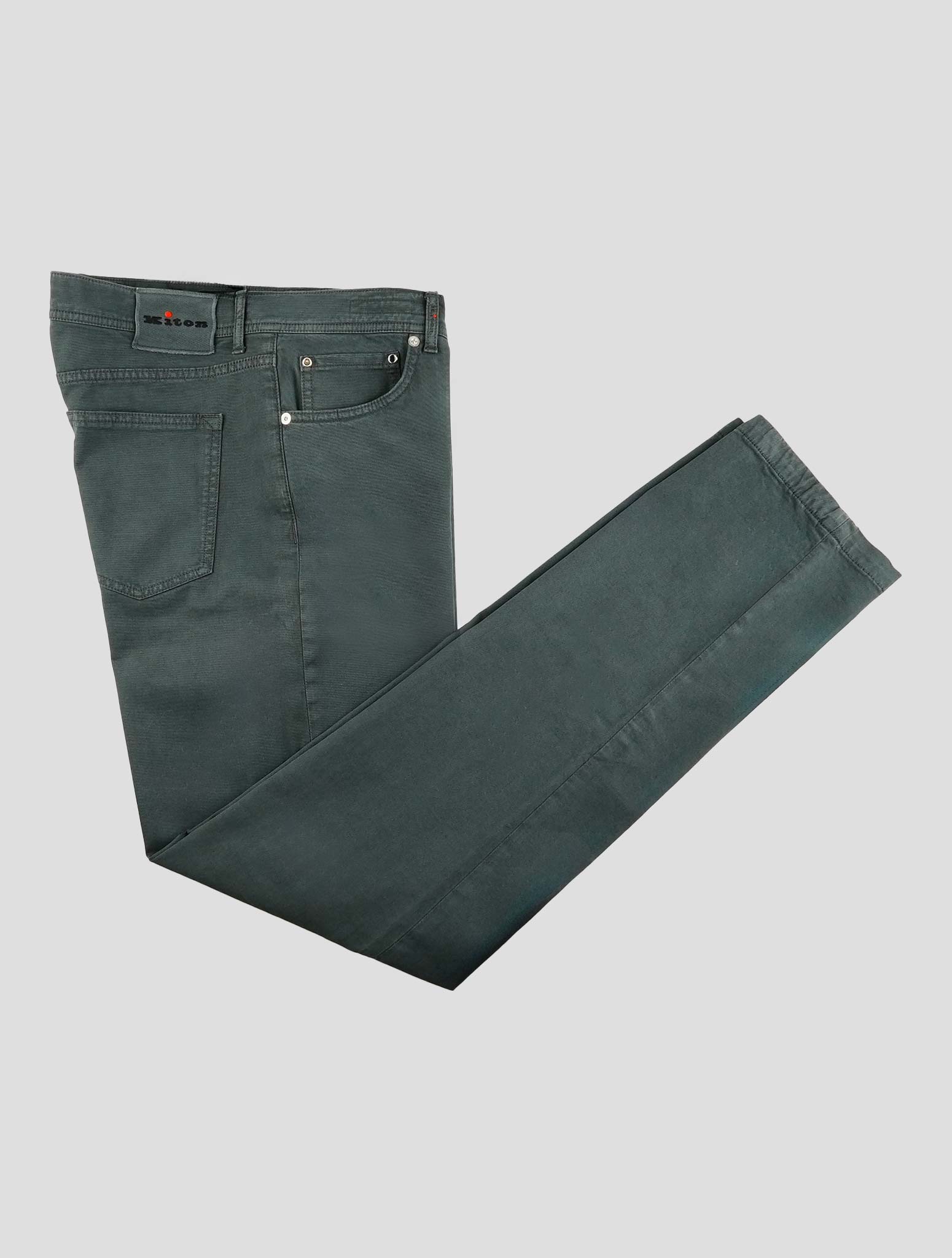 Kiton Blue Cotton Cashmere Ea Jeans