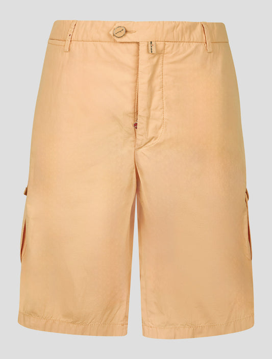 Kiton Orange Linen Cargo Short Pants