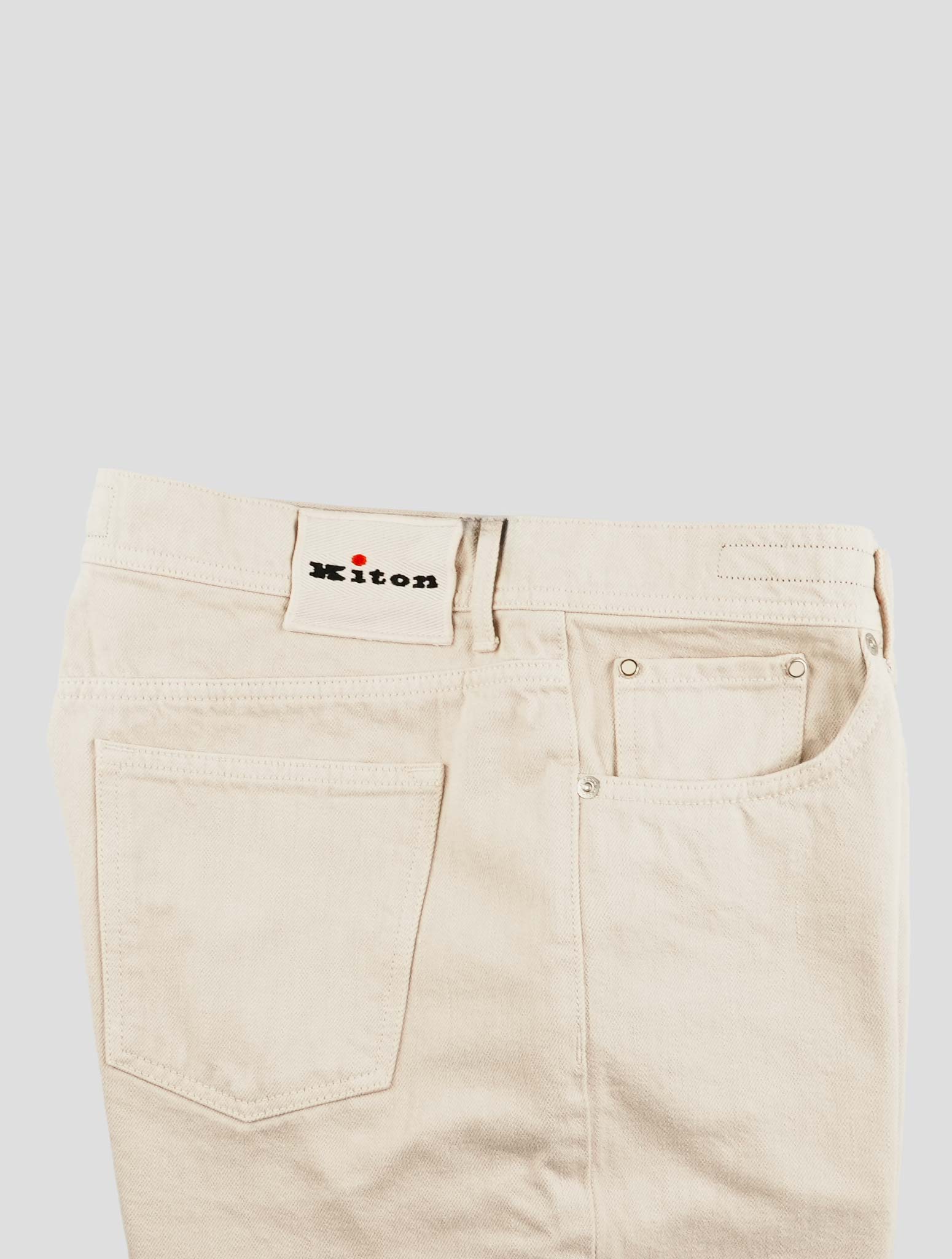 Kiton Beige Cotton Jeans