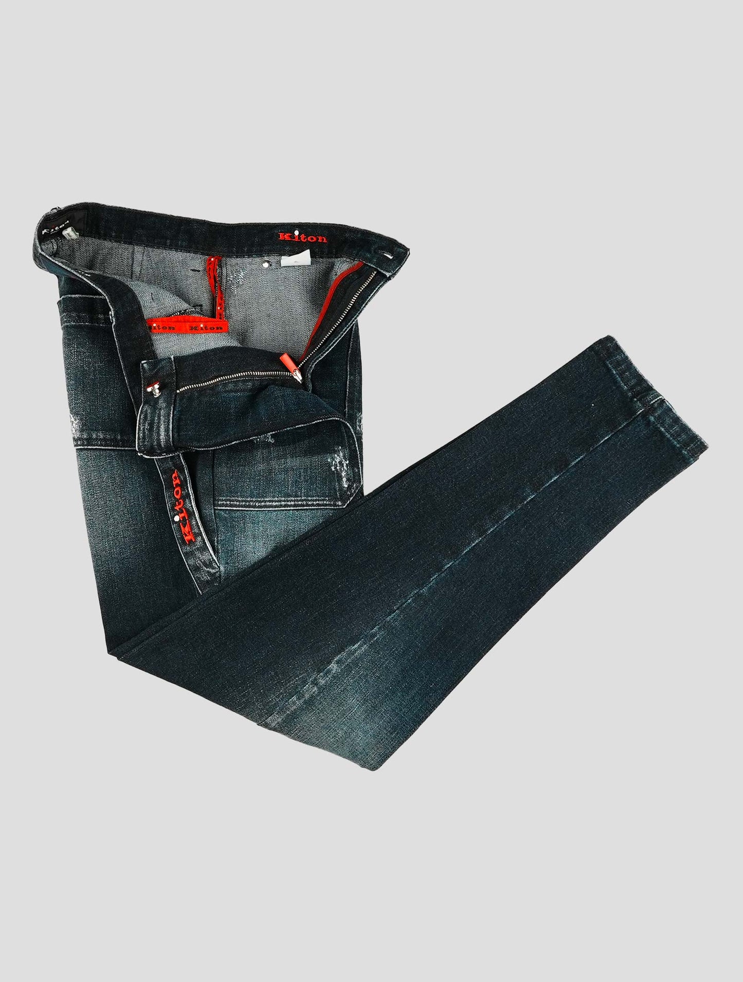 Kiton Blue Cotton Ea Jeans