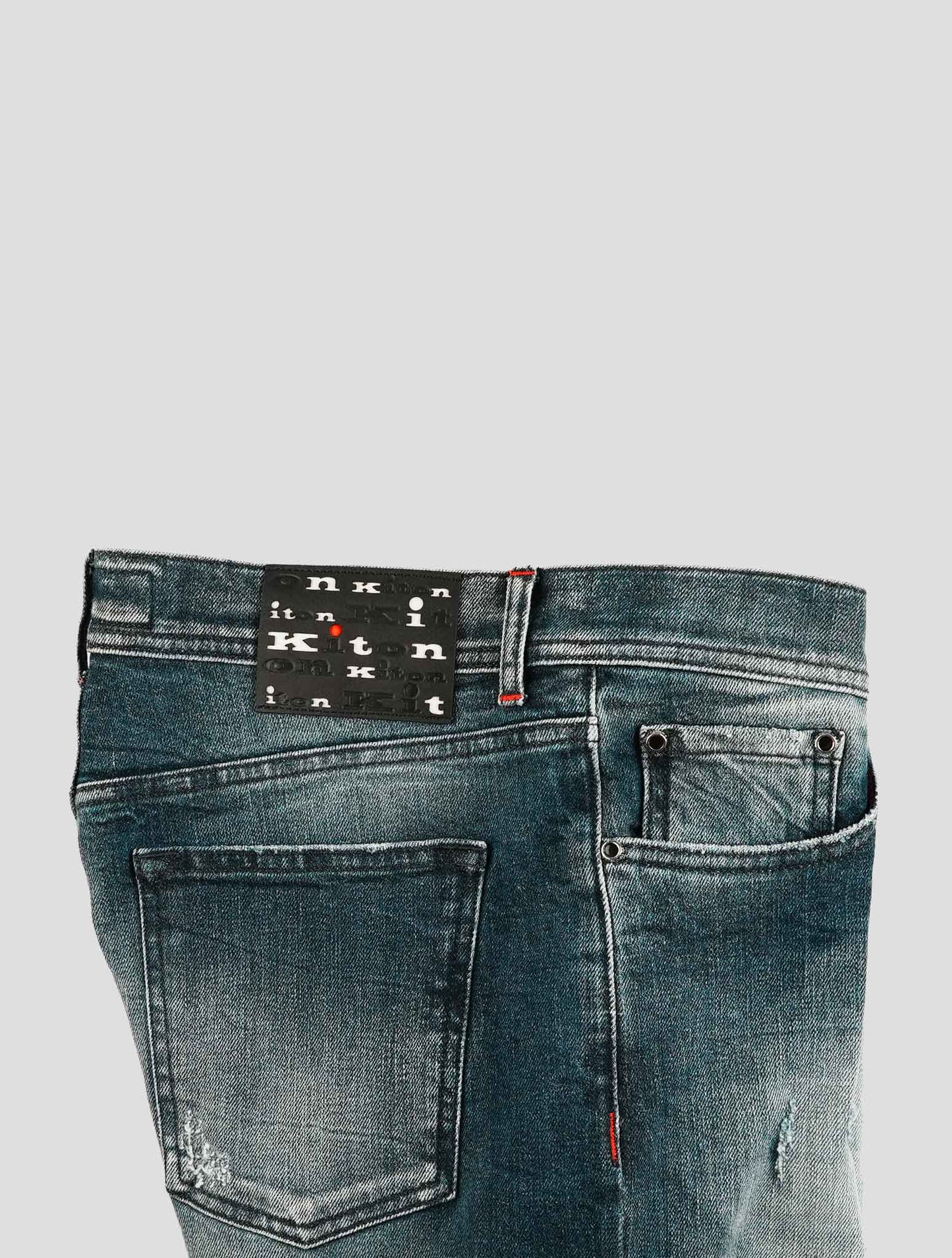 Kiton Blue Cotton Ea Jeans