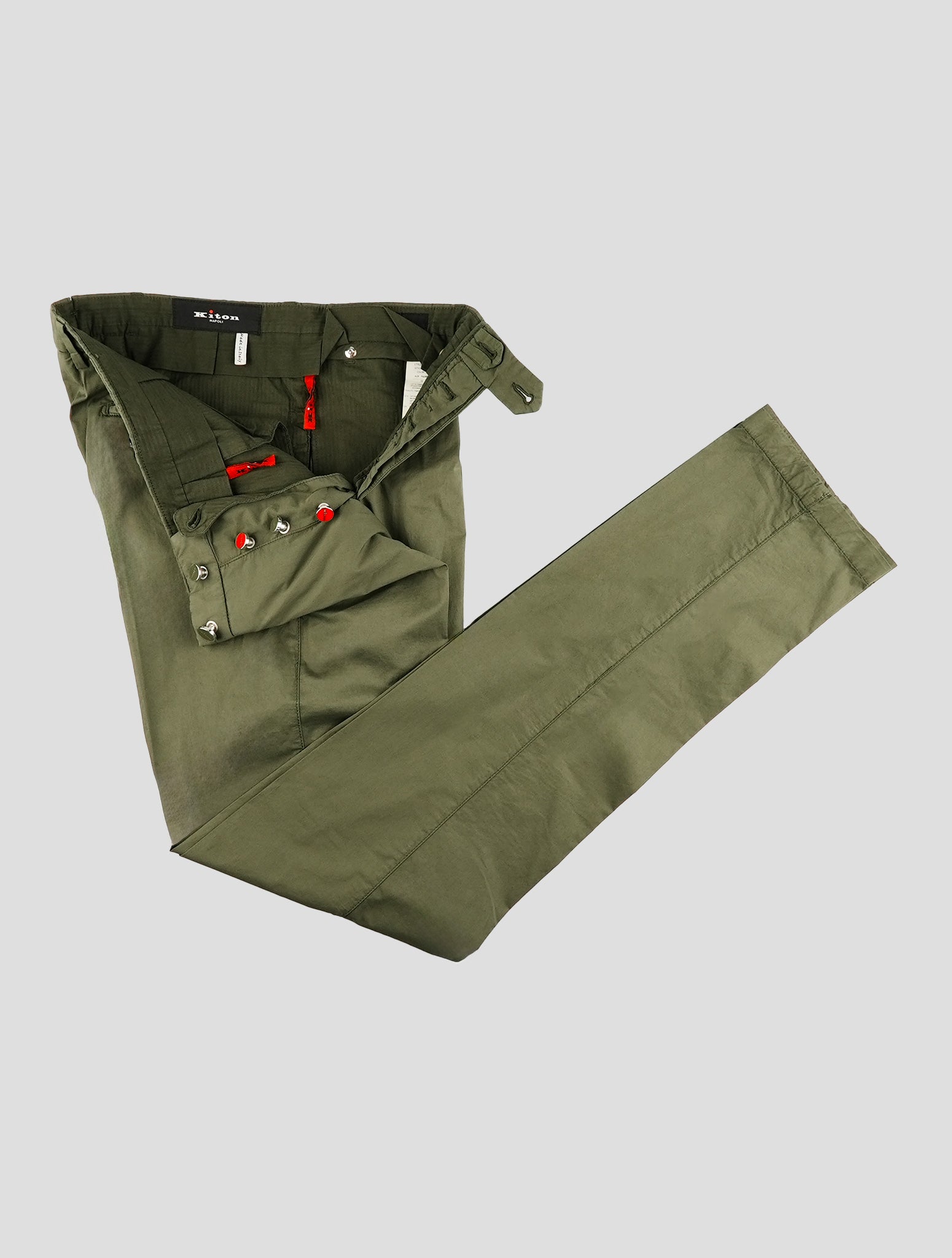 Kiton Green Cotton Ea Pants