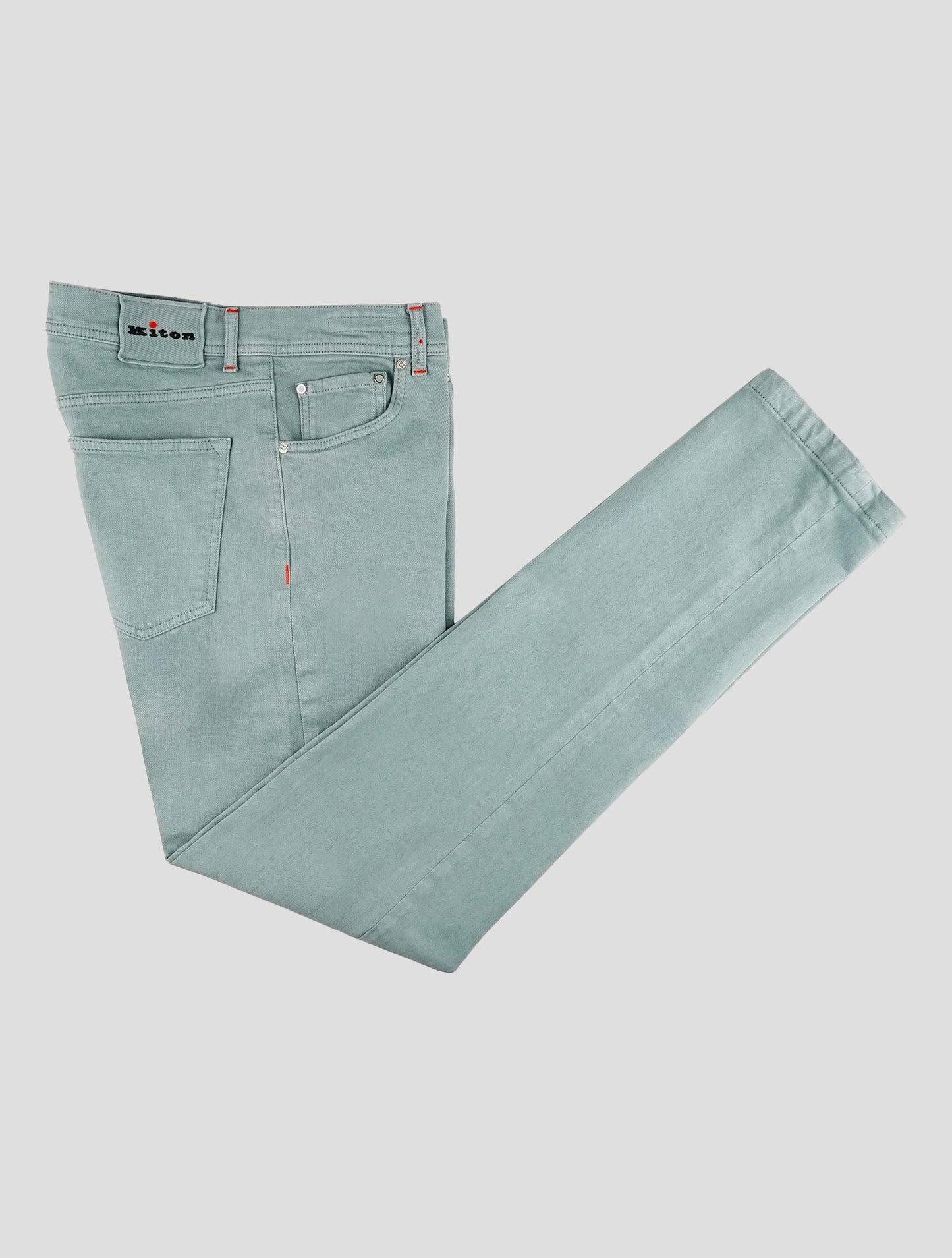 Kiton Light Blue Cotton Ea Jeans