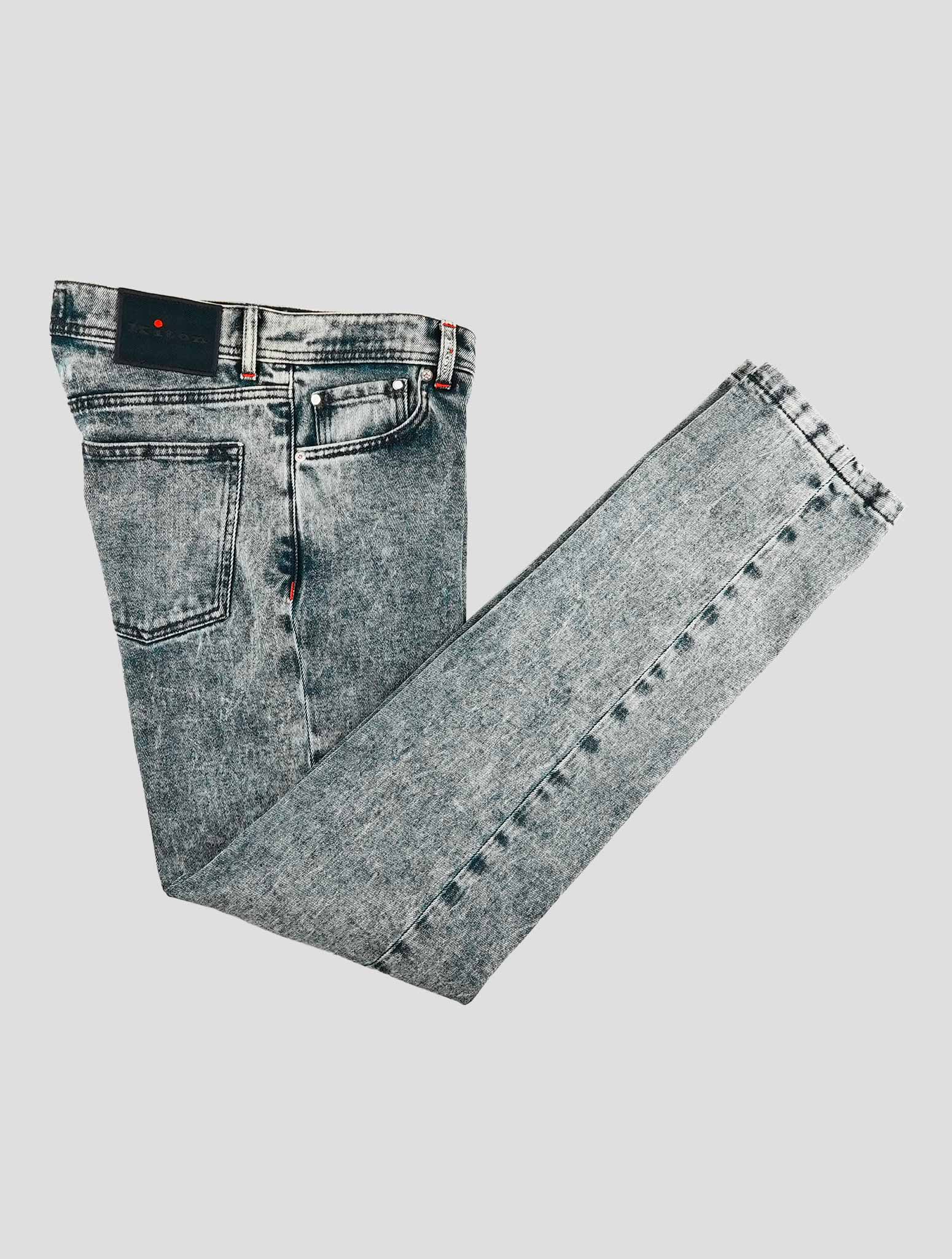 Kiton Blue Cotton Ea Jeans