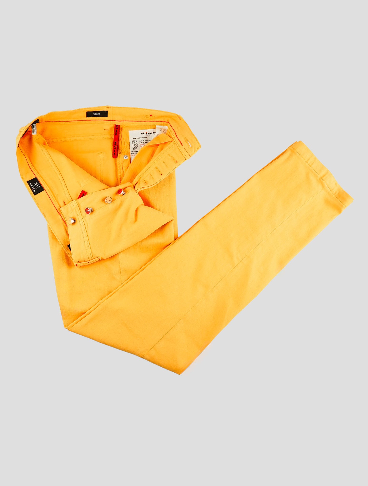 Kiton Orange Cotton Ea Jeans