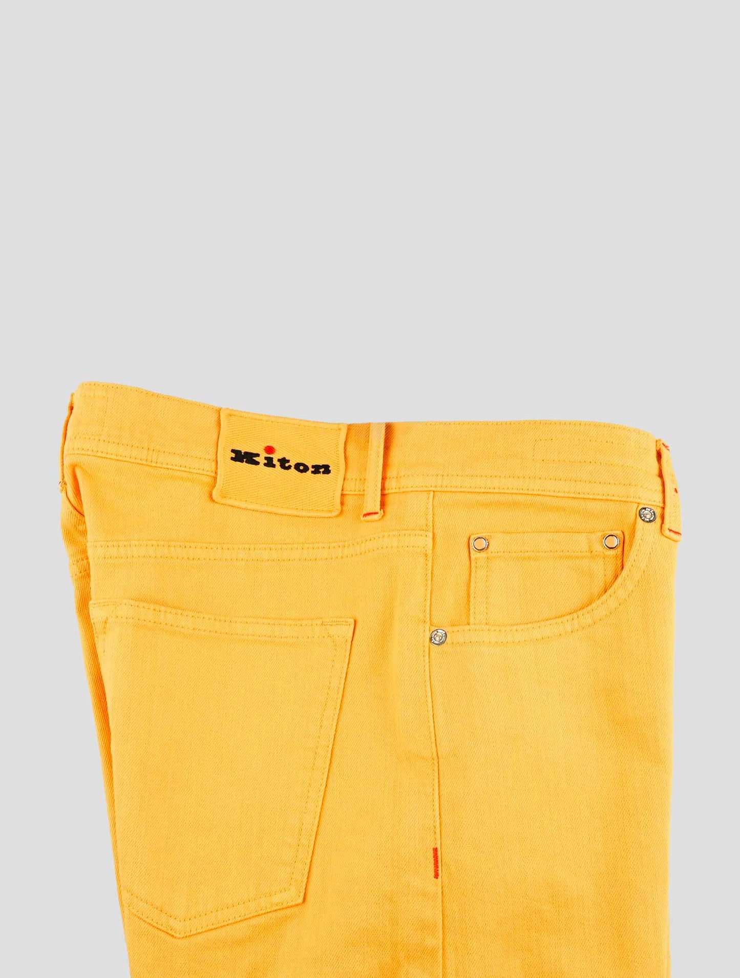 Kiton Orange Cotton Ea Jeans