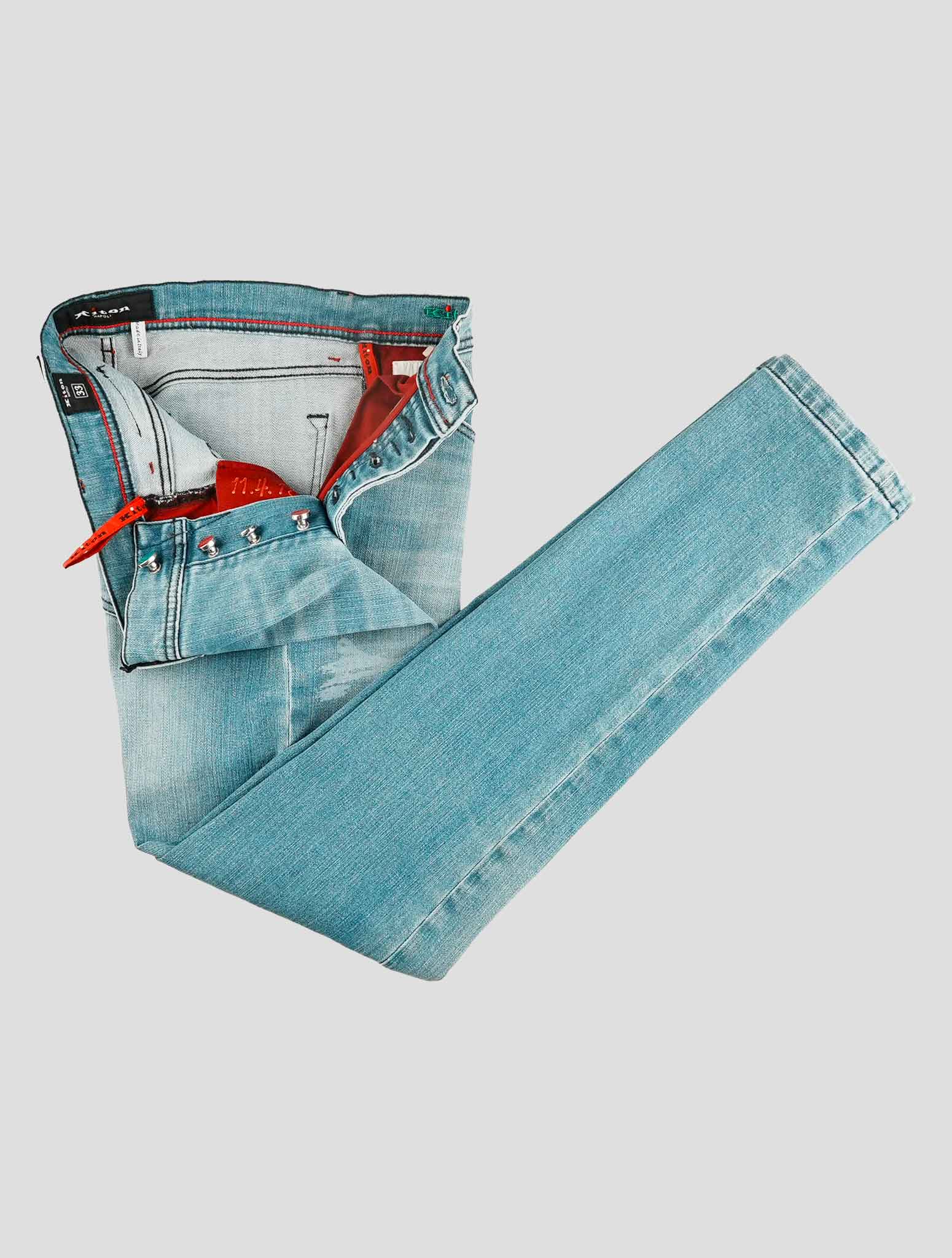 Kiton Blue Cotton Ea Jeans