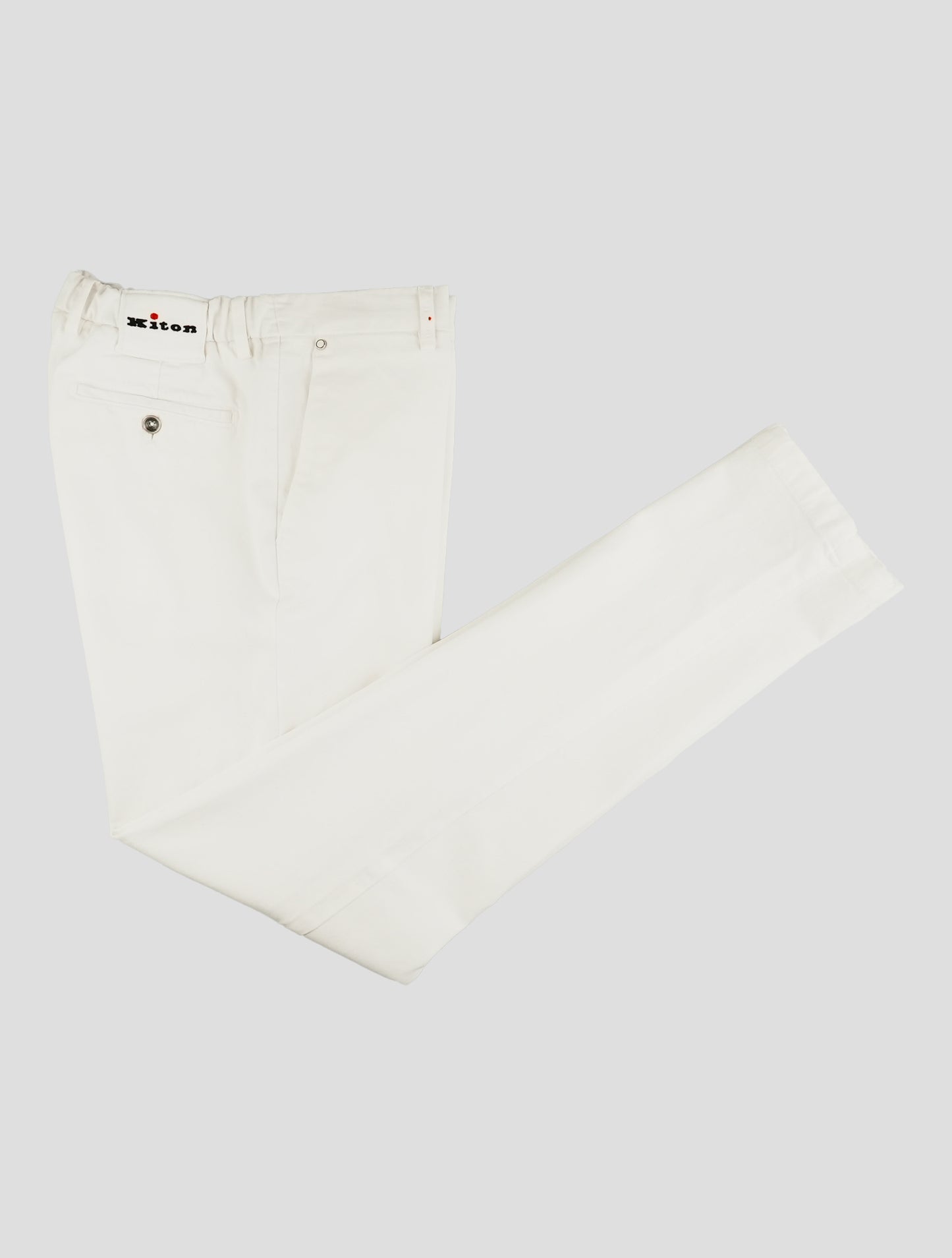Kiton White Lyocell Cotton Ea Pants