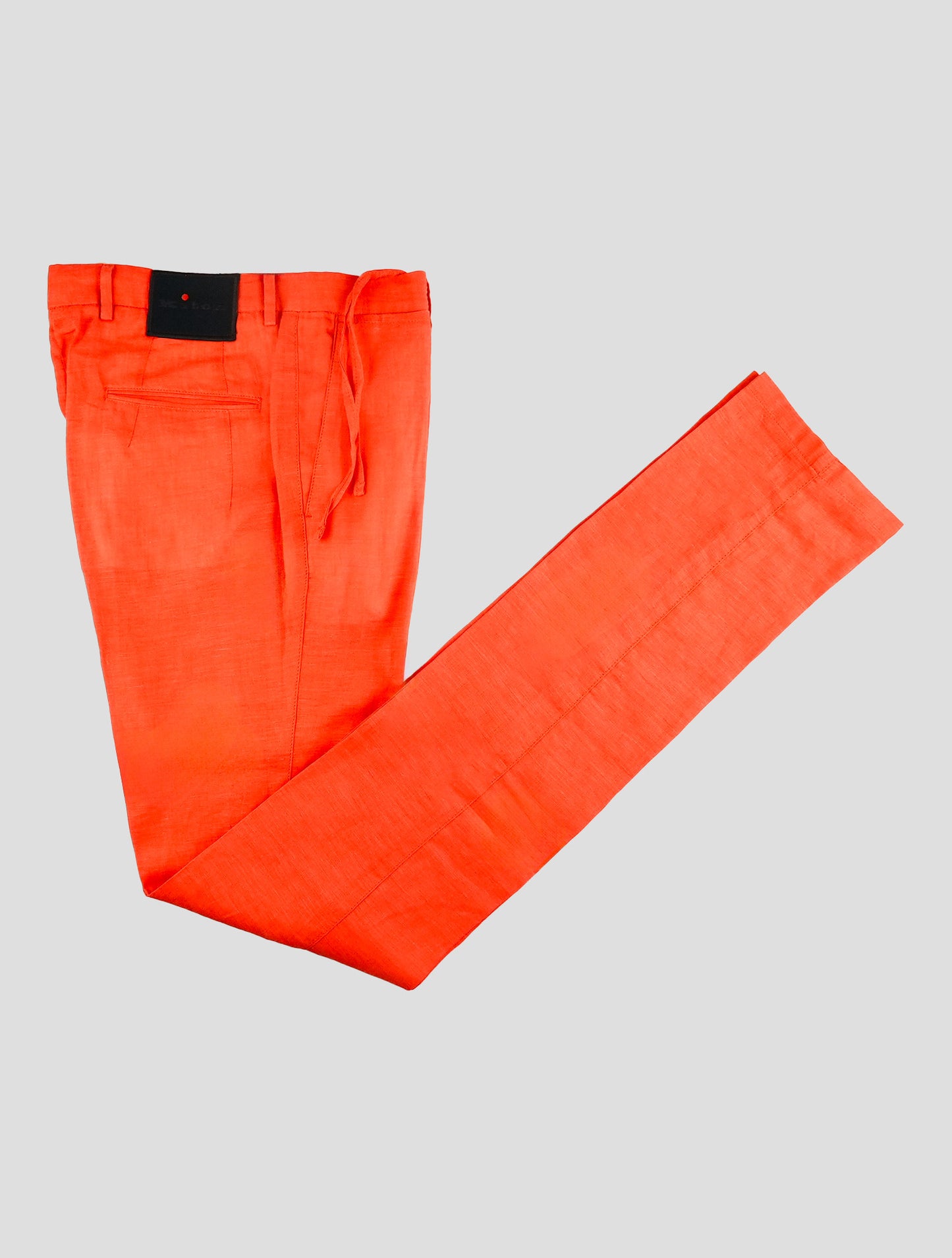 Kiton Red Linen Jeans